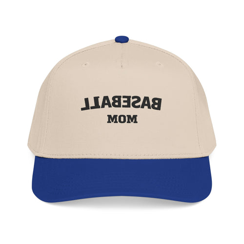 Baseball Cap — "BASEBALL MOM" Embroidered Mid-Profile Hat