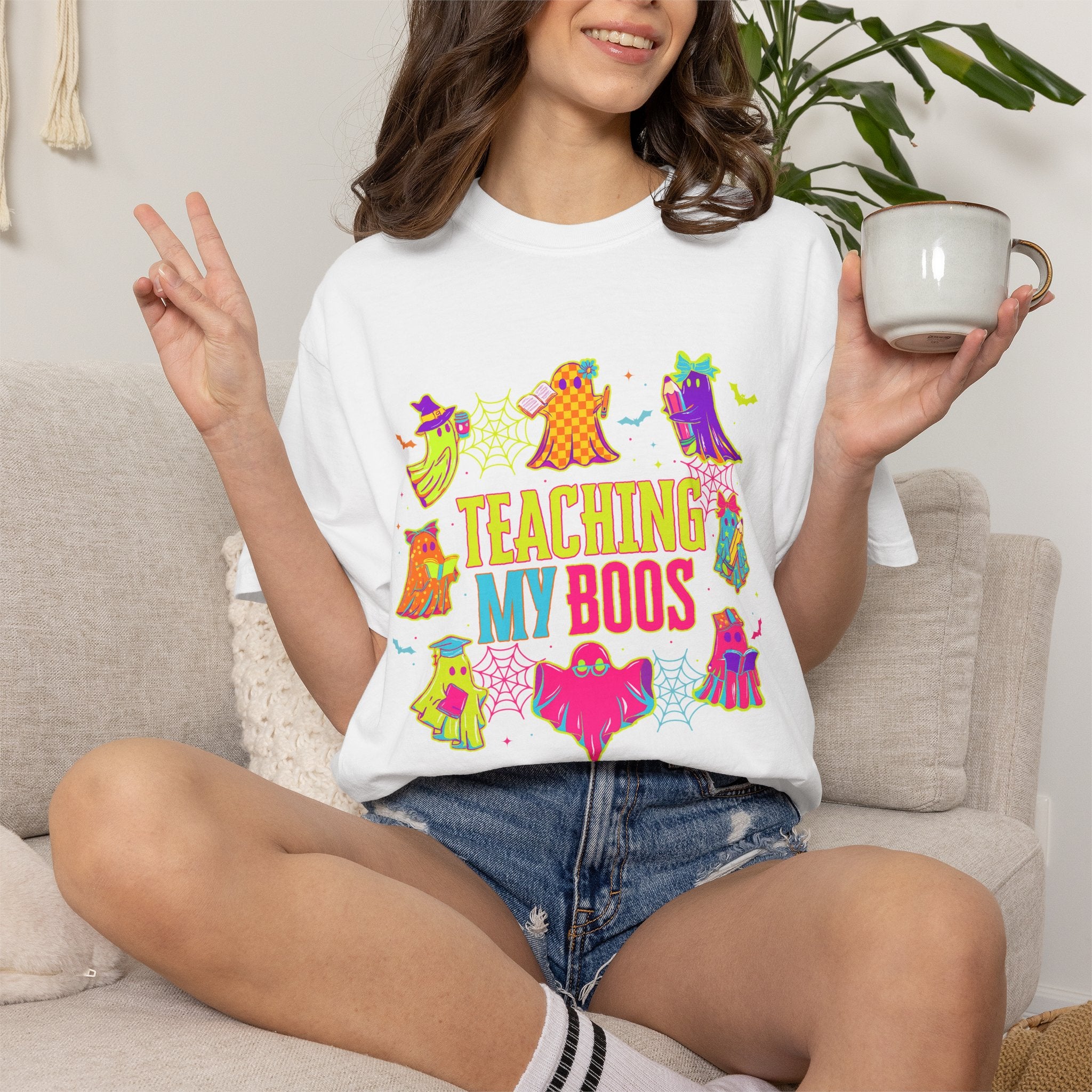 Teaching My Boos T-shirt | Cute Halloween Ghosts Teacher Shirt
