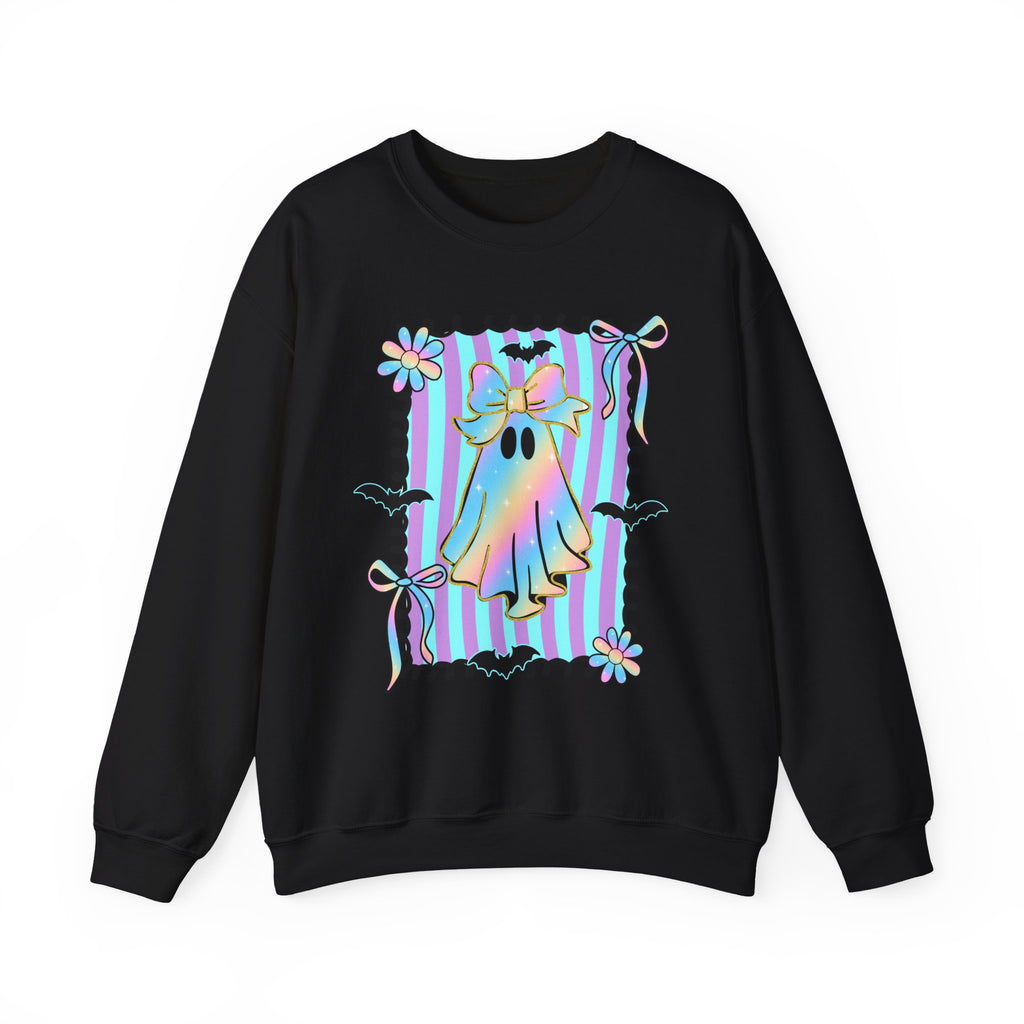 Tie-Dye Ghost Floral Frame Sweatshirt