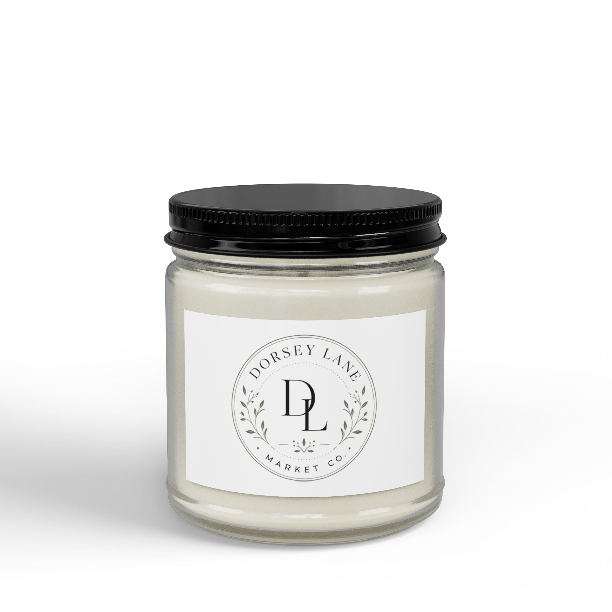 Scented Soy Candle Jar — Amber Glass with Black Lid (4 oz & 9 oz)