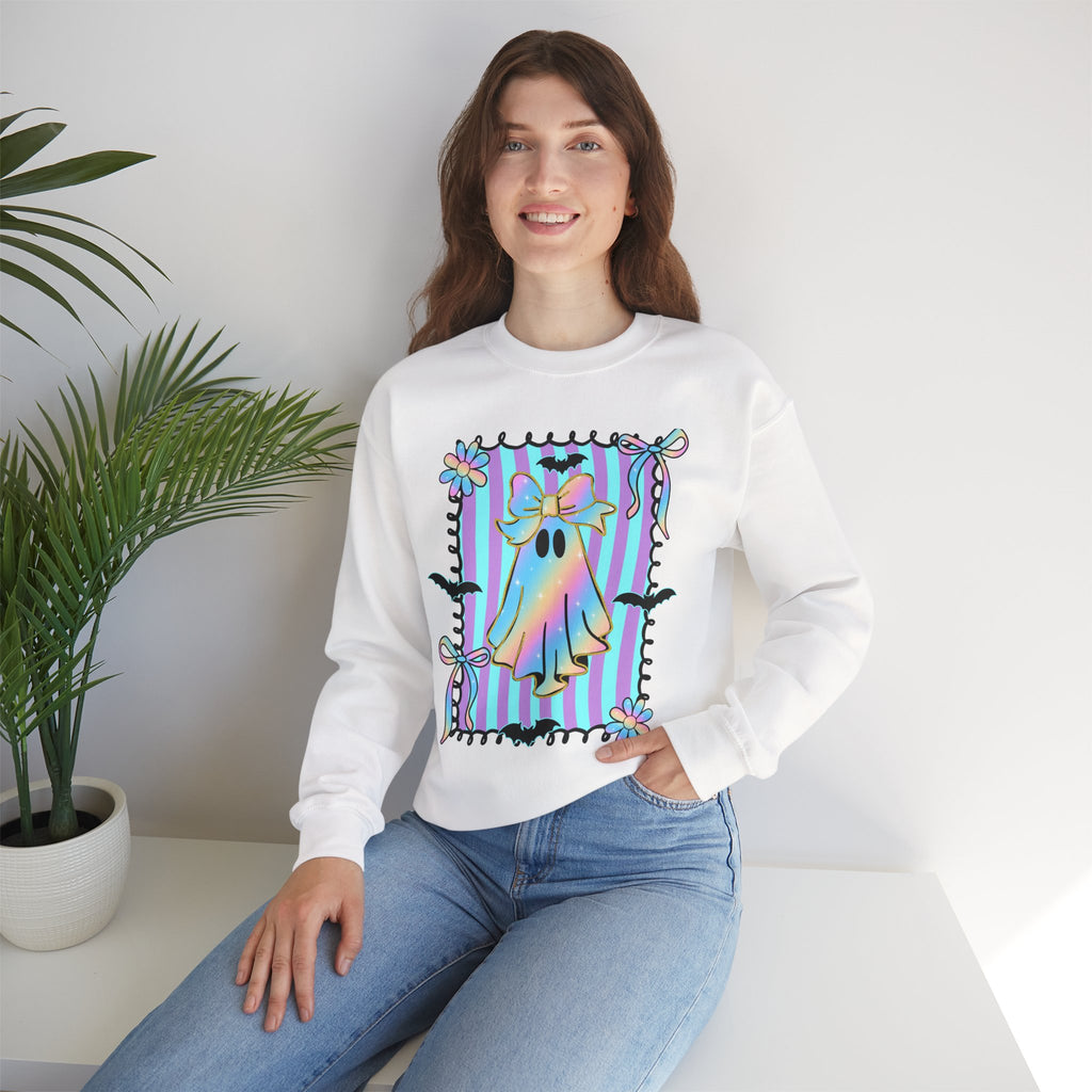 Tie-Dye Ghost Floral Frame Sweatshirt