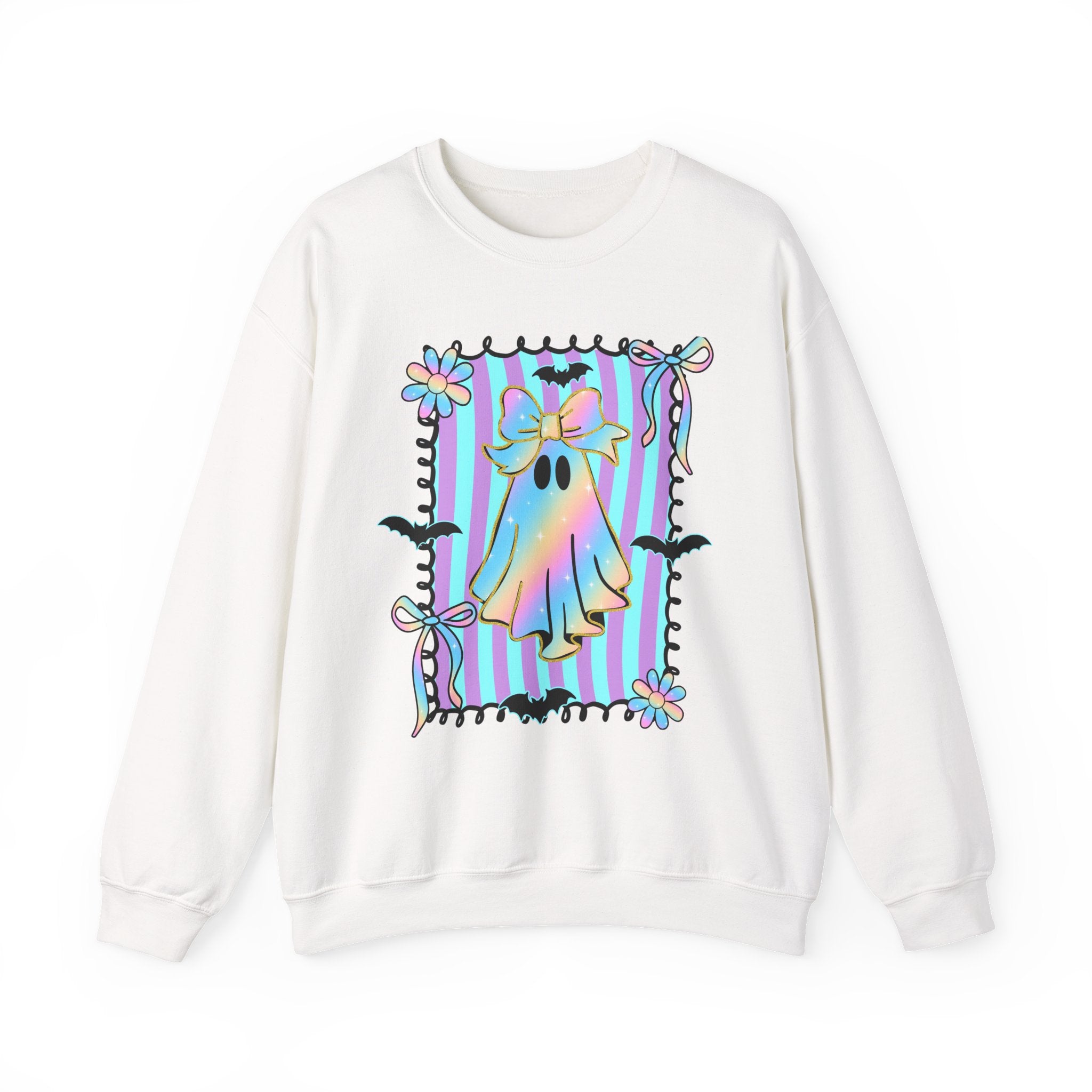 Tie-Dye Ghost Floral Frame Sweatshirt