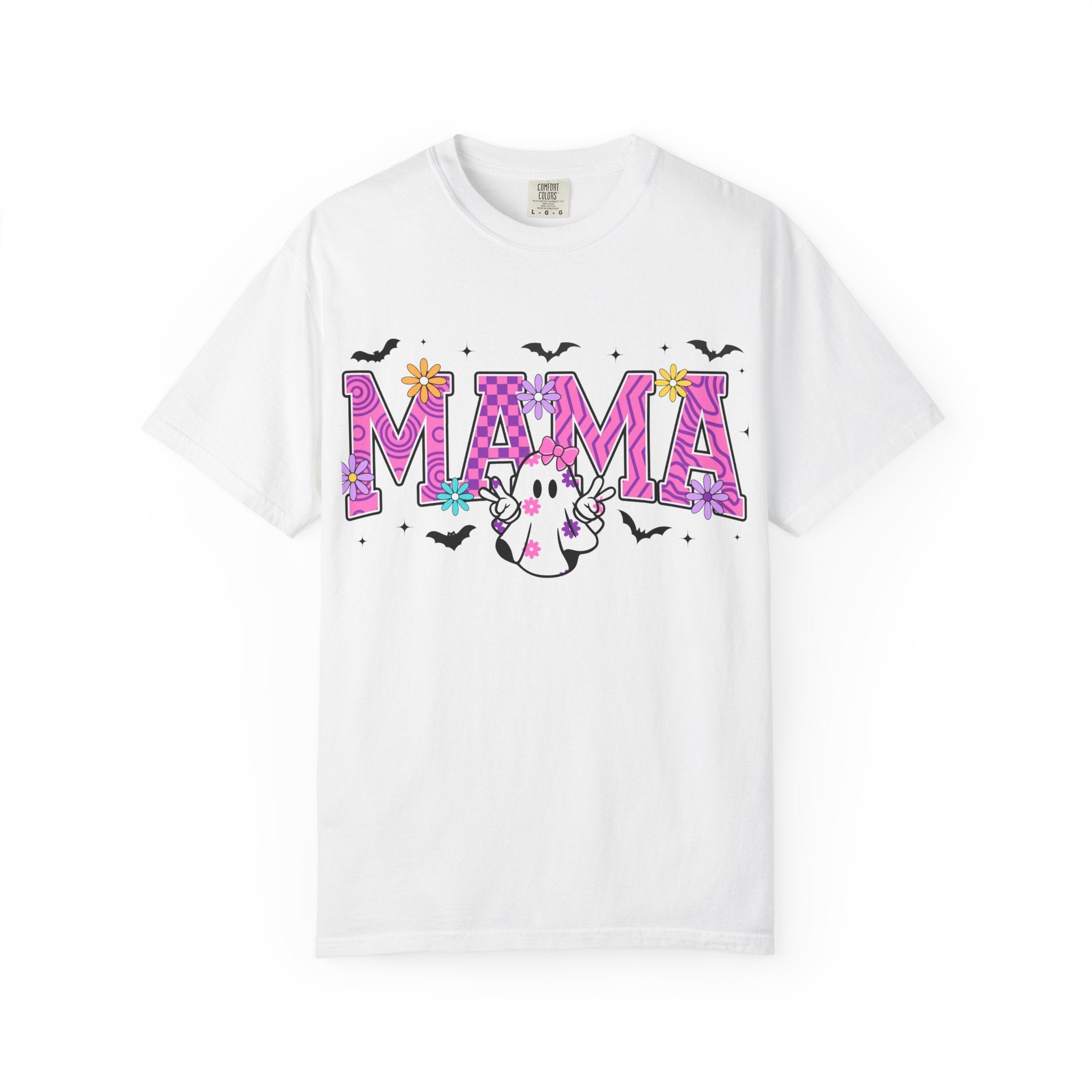 Mama Ghost Graphic T-Shirt — Cute Halloween Mom Tee