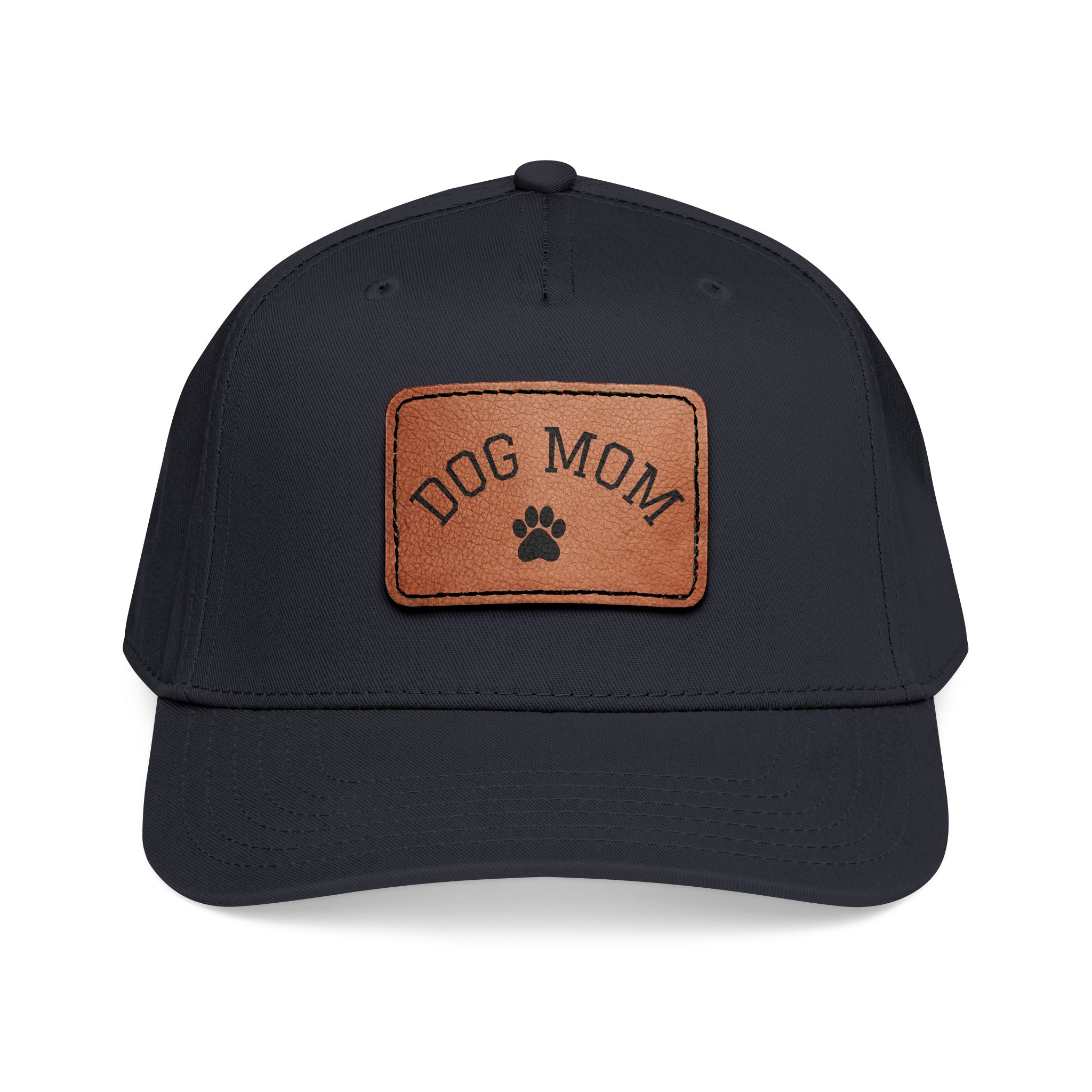 Dog Mom Leather Patch Baseball Cap
