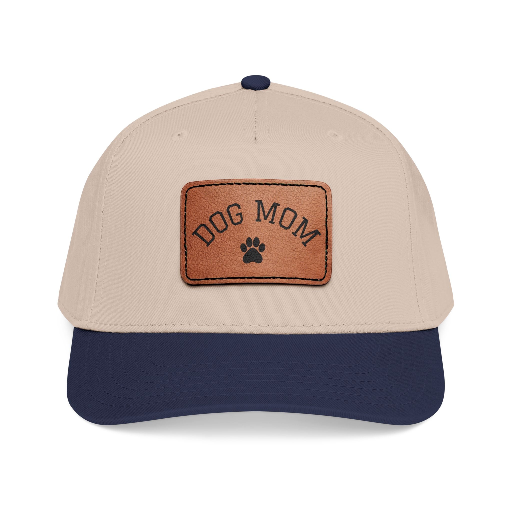 Dog Mom Leather Patch Baseball Cap