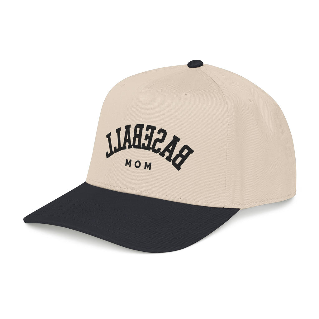 Baseball Mom Mid Profile Cap | varsity letters, two-tone