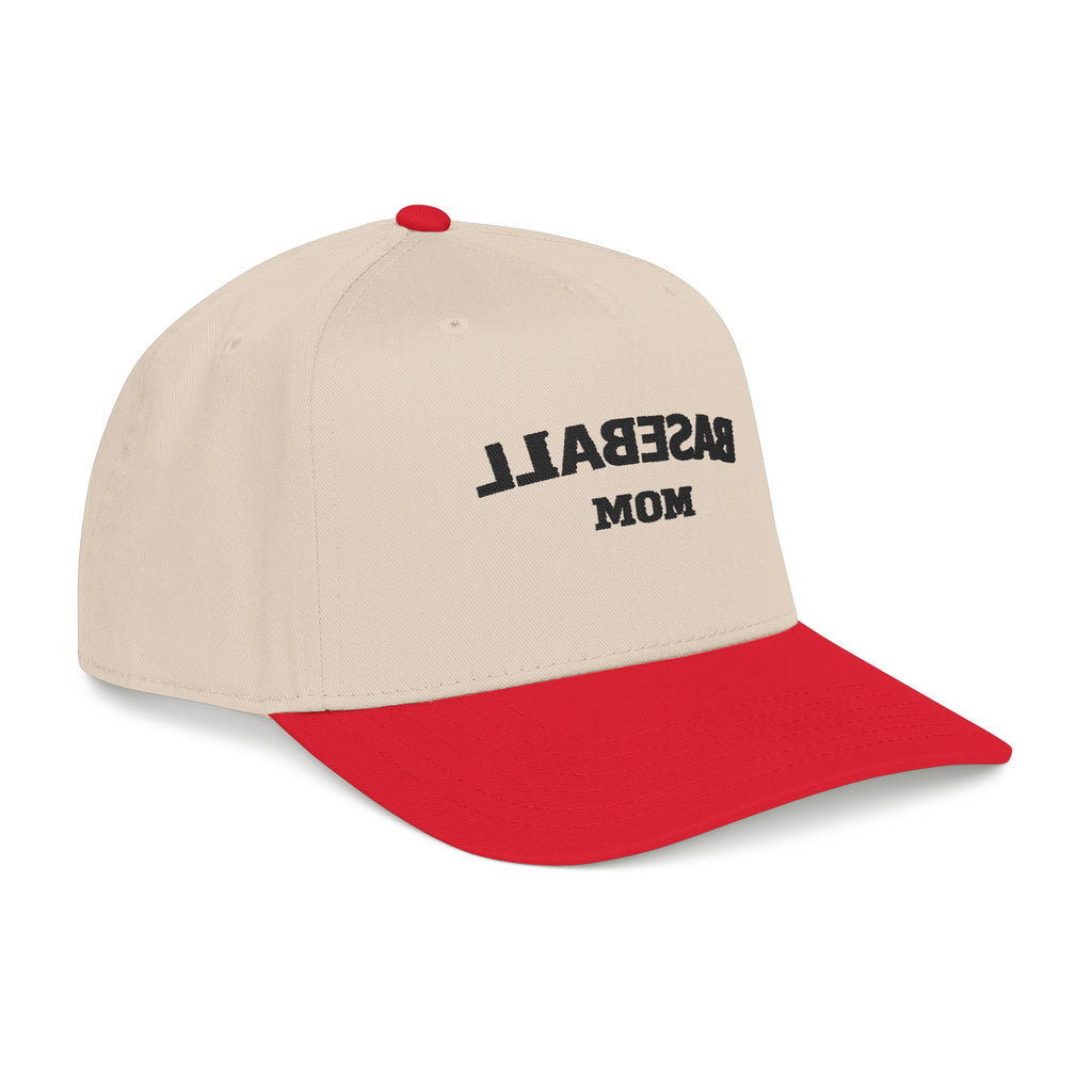 Baseball Cap — "BASEBALL MOM" Embroidered Mid-Profile Hat