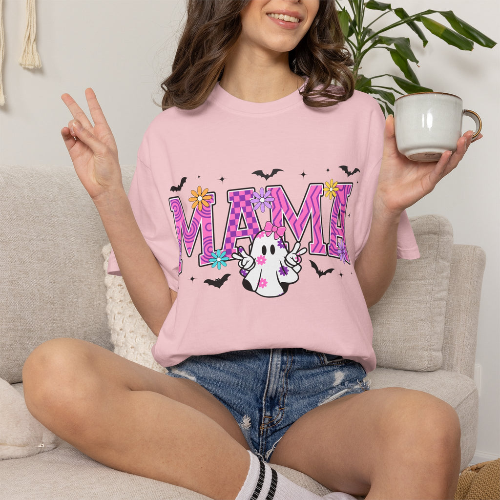 Mama Ghost Graphic T-Shirt — Cute Halloween Mom Tee
