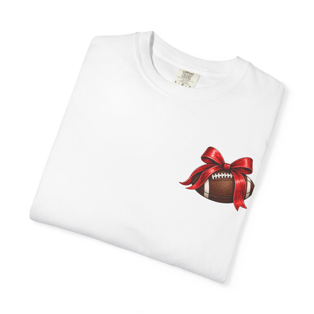 Game Day Saturdays Football T-Shirt — Red Bow Graphic (UGA Fan Tee)