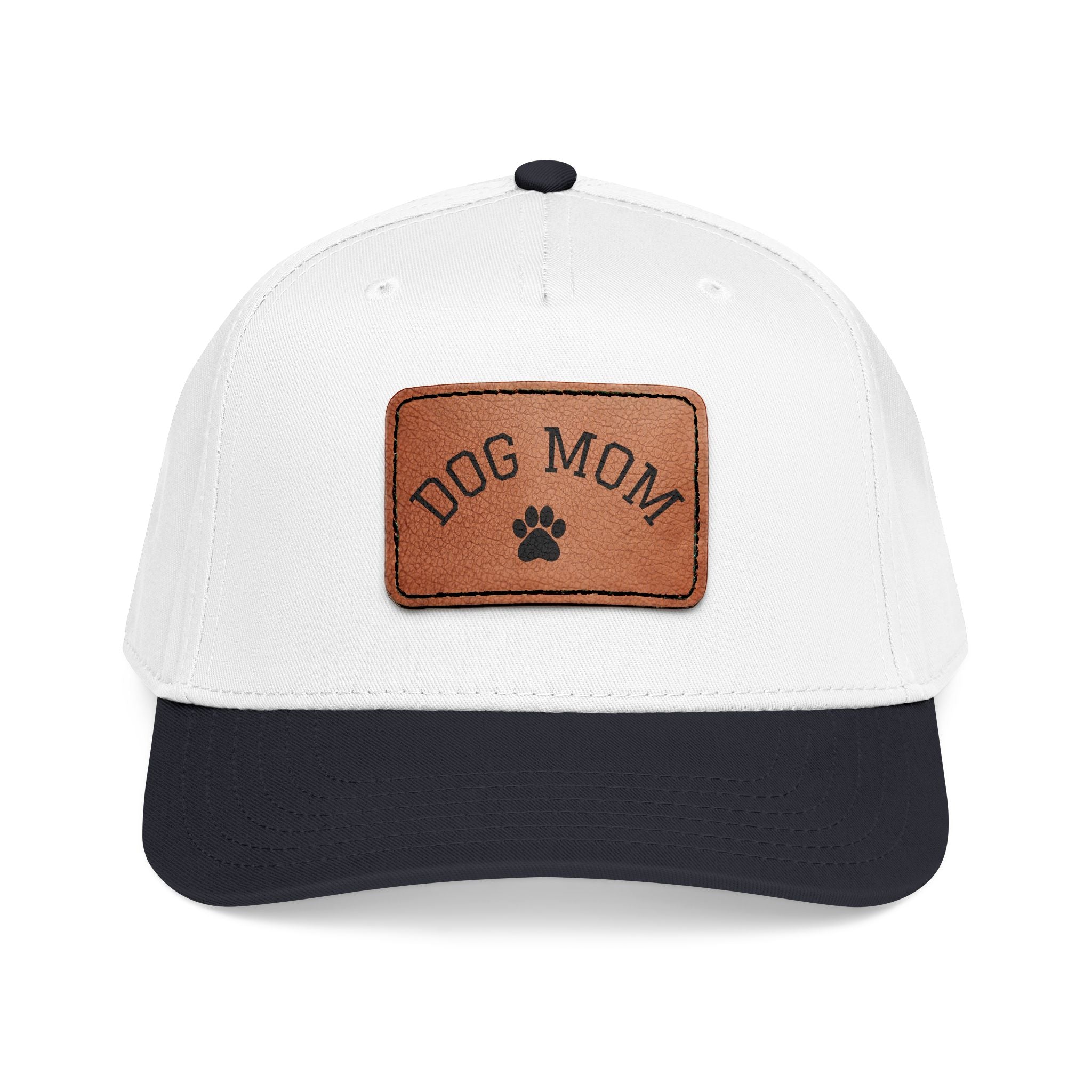 Dog Mom Leather Patch Baseball Cap