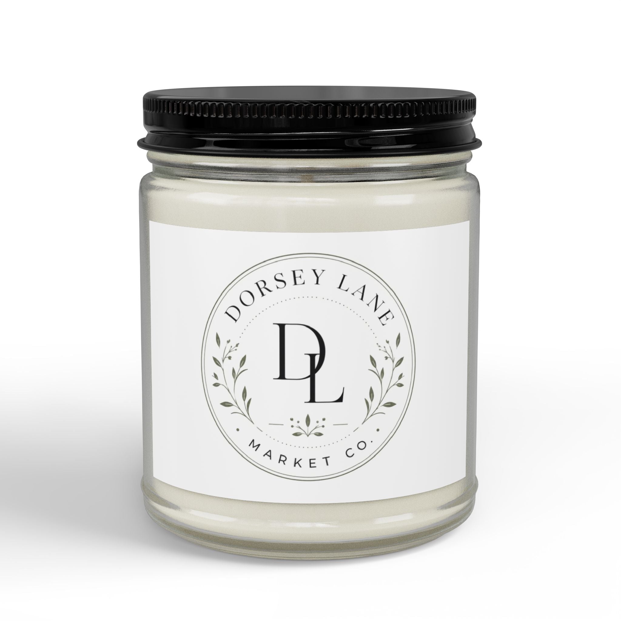 Scented Soy Candle Jar — Amber Glass with Black Lid (4 oz & 9 oz)