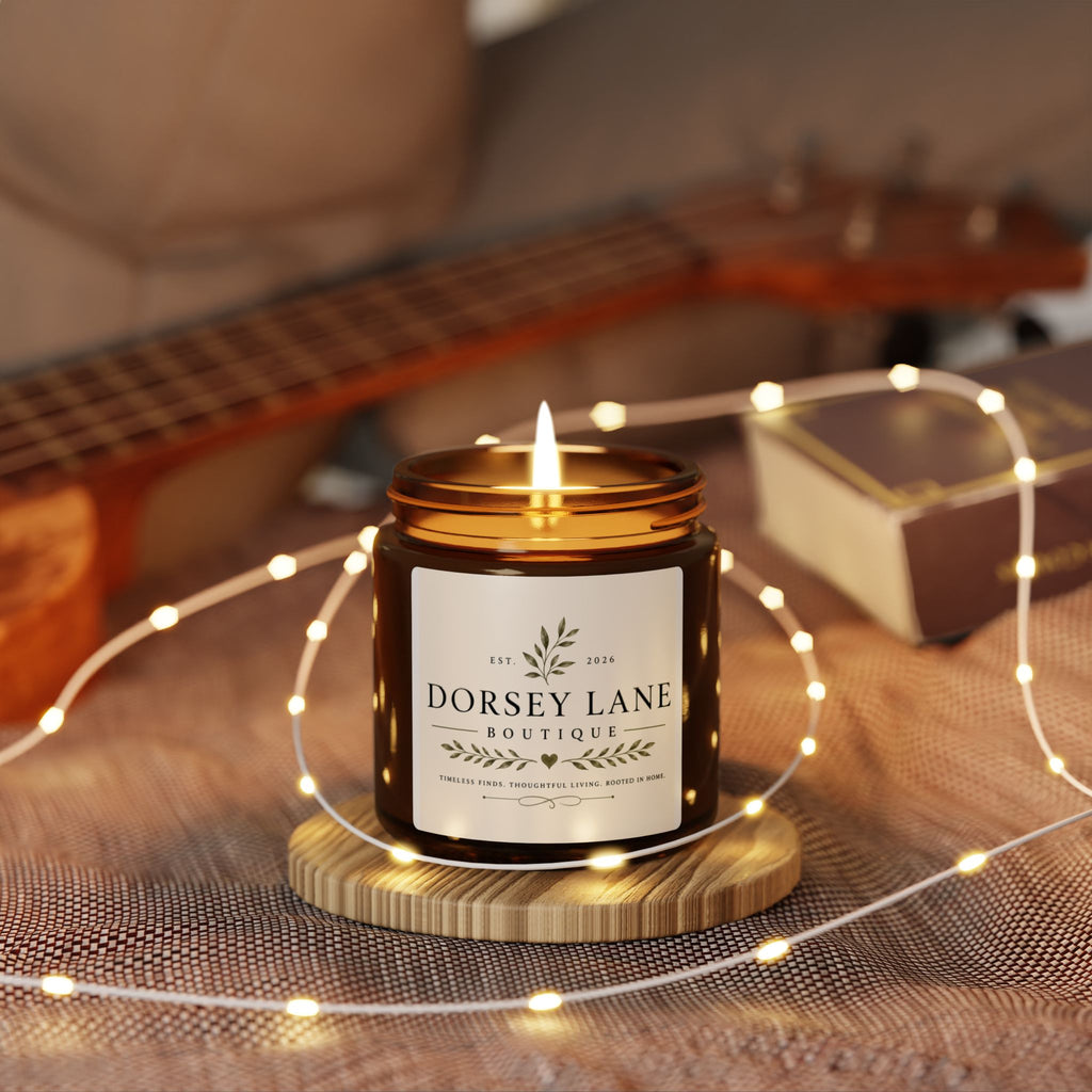 Amber Jar Soy Candle — Dorsey Lane Boutique Scented Candle (Multi-Size)