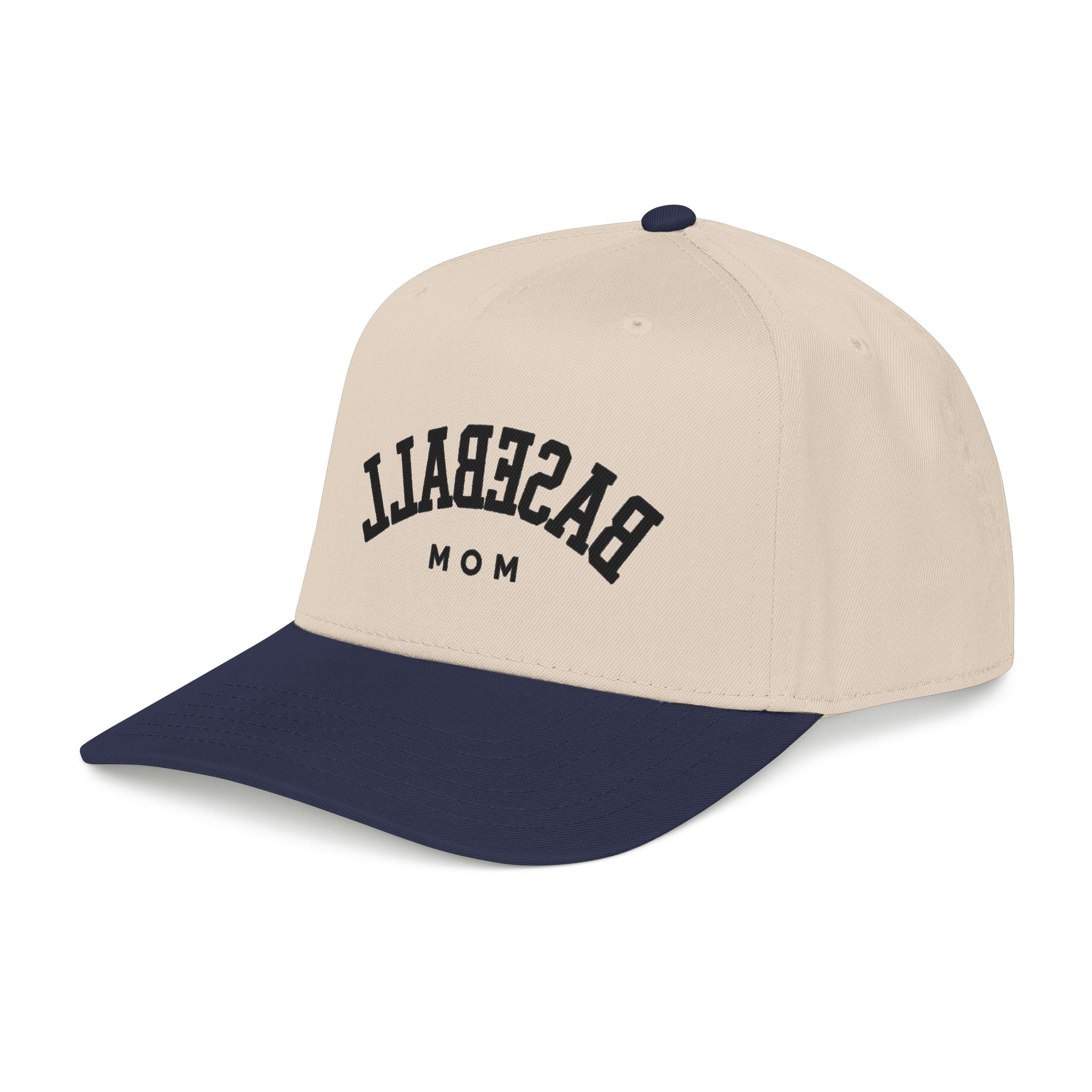Baseball Mom Mid Profile Cap | varsity letters, two-tone