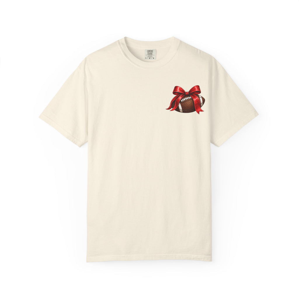 Game Day Saturdays Football T-Shirt — Red Bow Graphic (UGA Fan Tee)