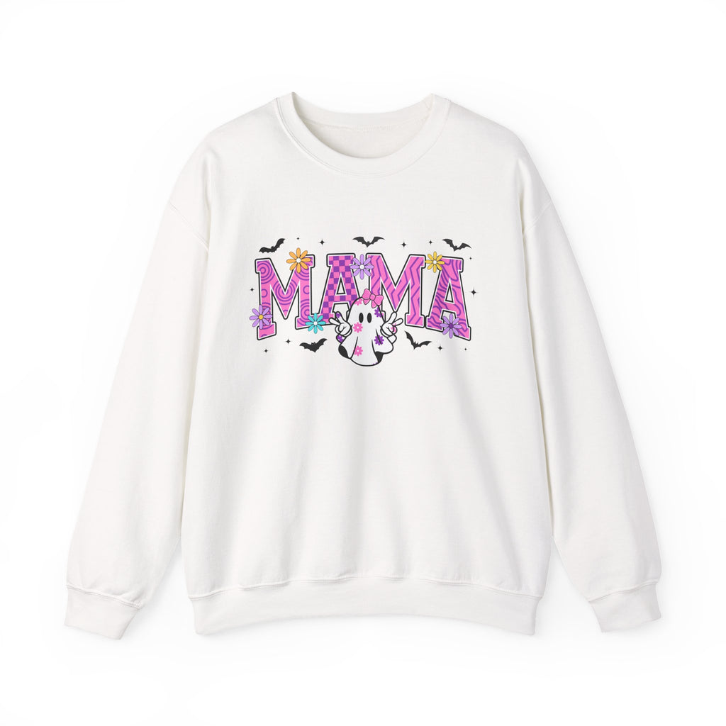 Mama Ghost Halloween Sweatshirt | Cute Spooky MAMA Letters