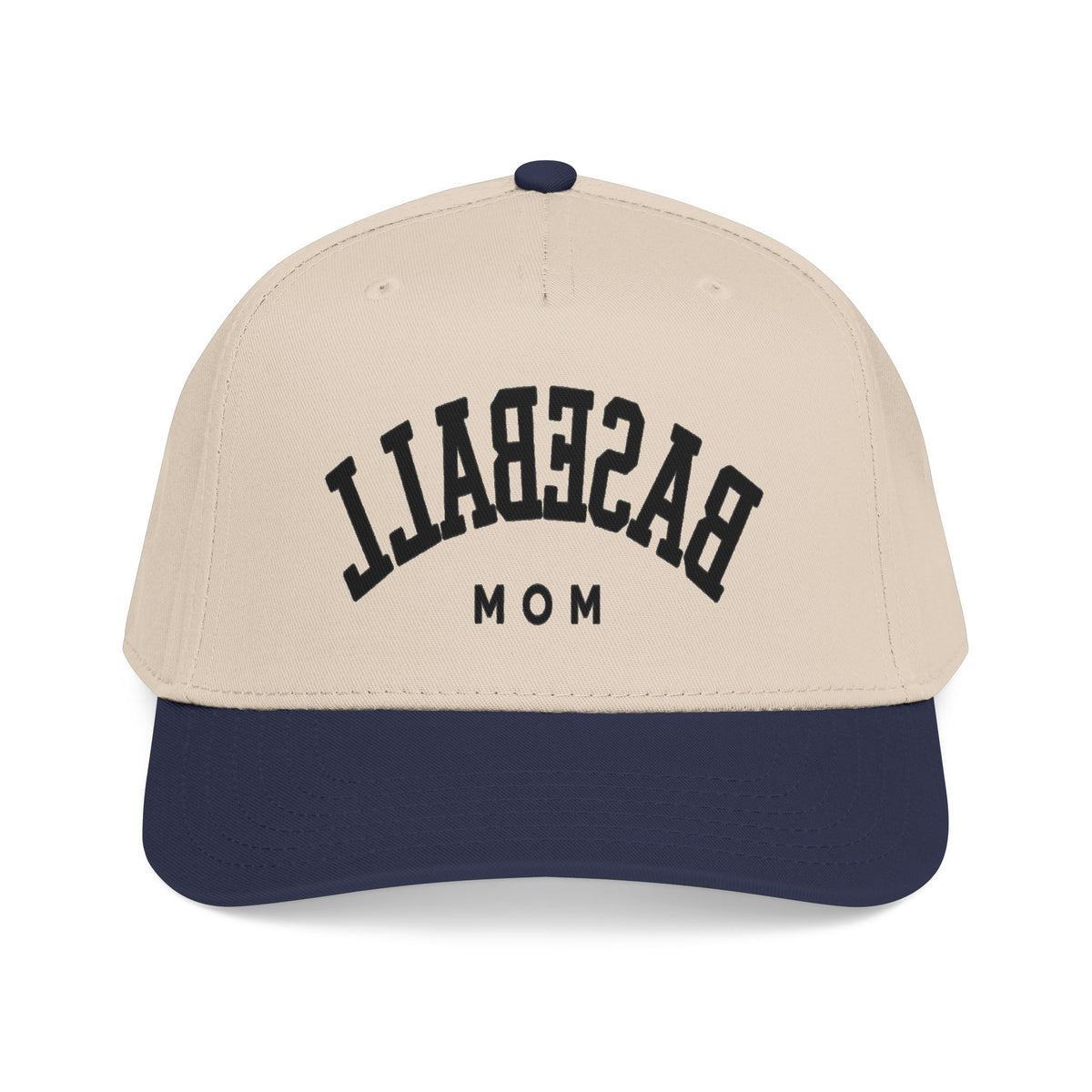 Baseball Mom Mid Profile Cap | varsity letters, two-tone