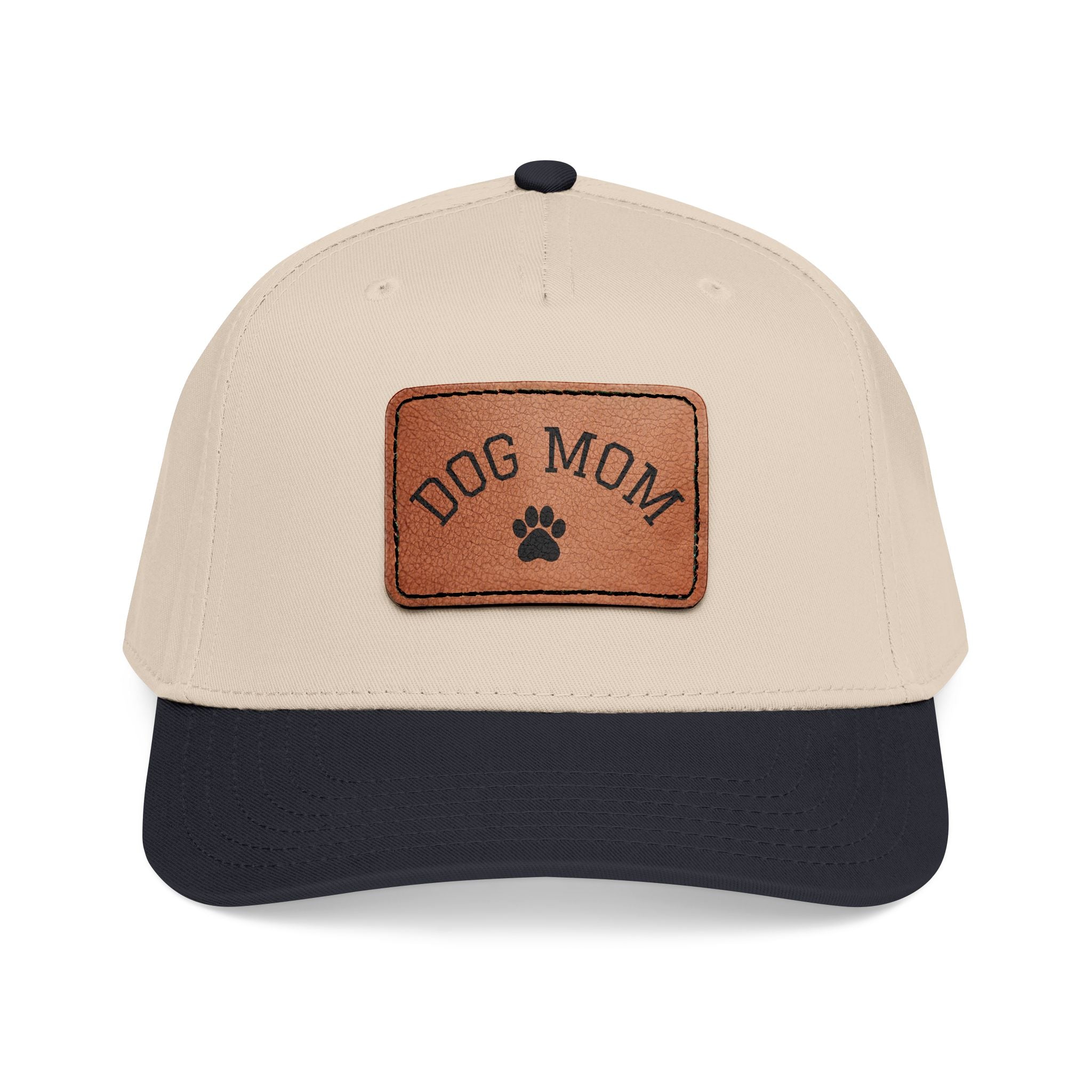 Dog Mom Leather Patch Baseball Cap