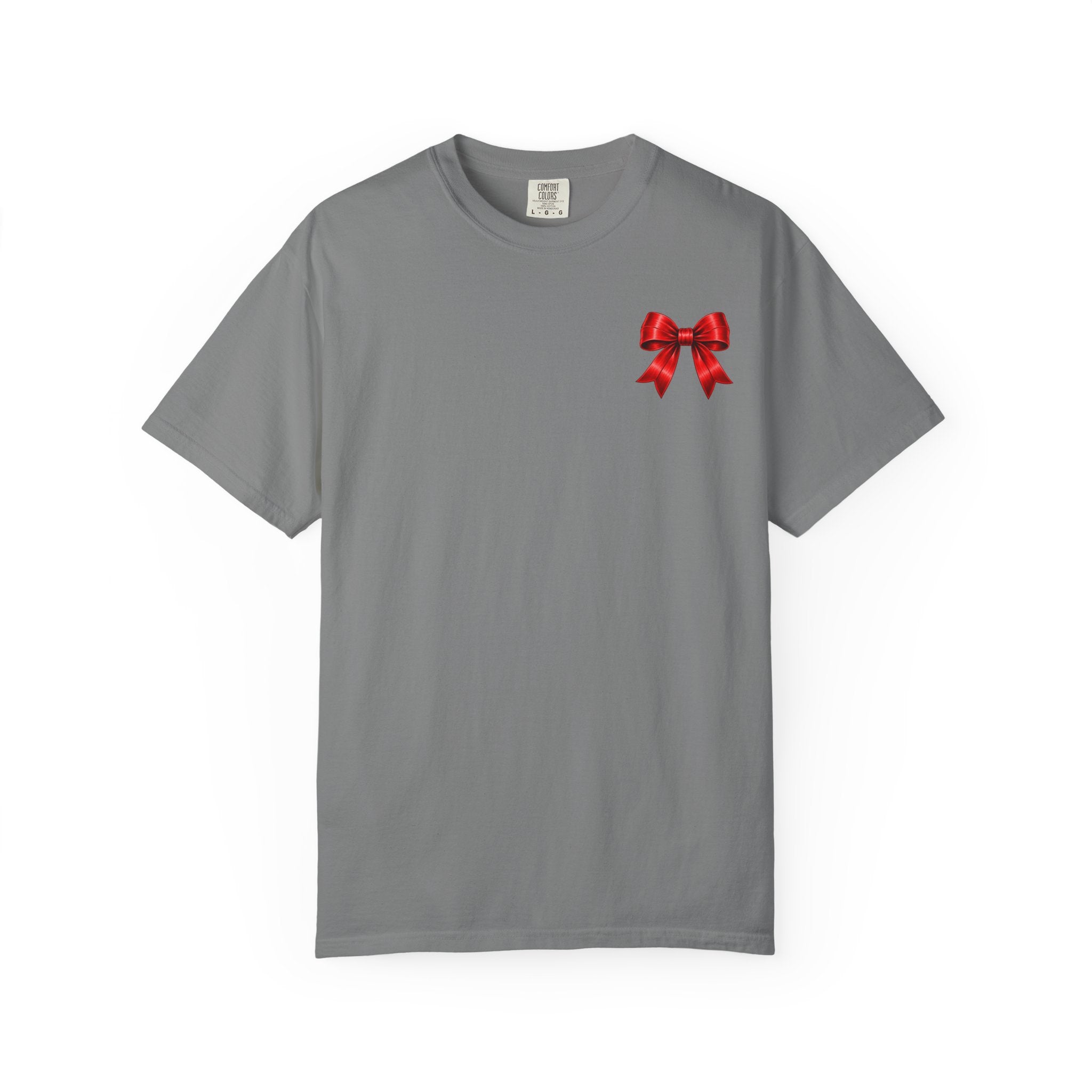 Kickoff Crew T-Shirt — Red Bow Game Day Tee- tailgate shirt- coquette game day shirt