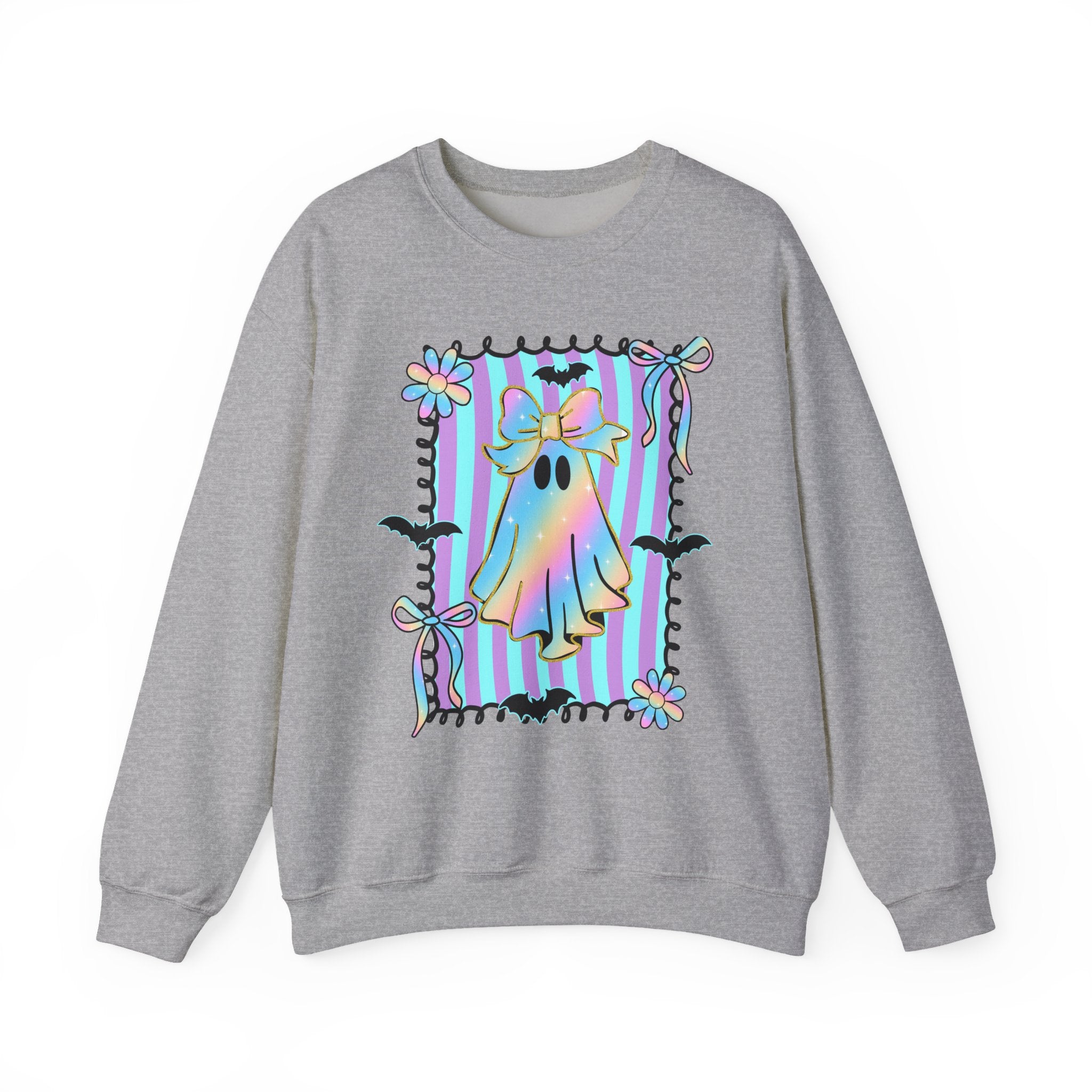 Tie-Dye Ghost Floral Frame Sweatshirt
