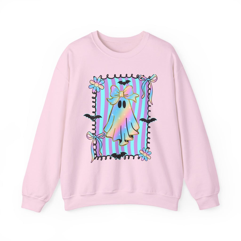 Tie-Dye Ghost Floral Frame Sweatshirt