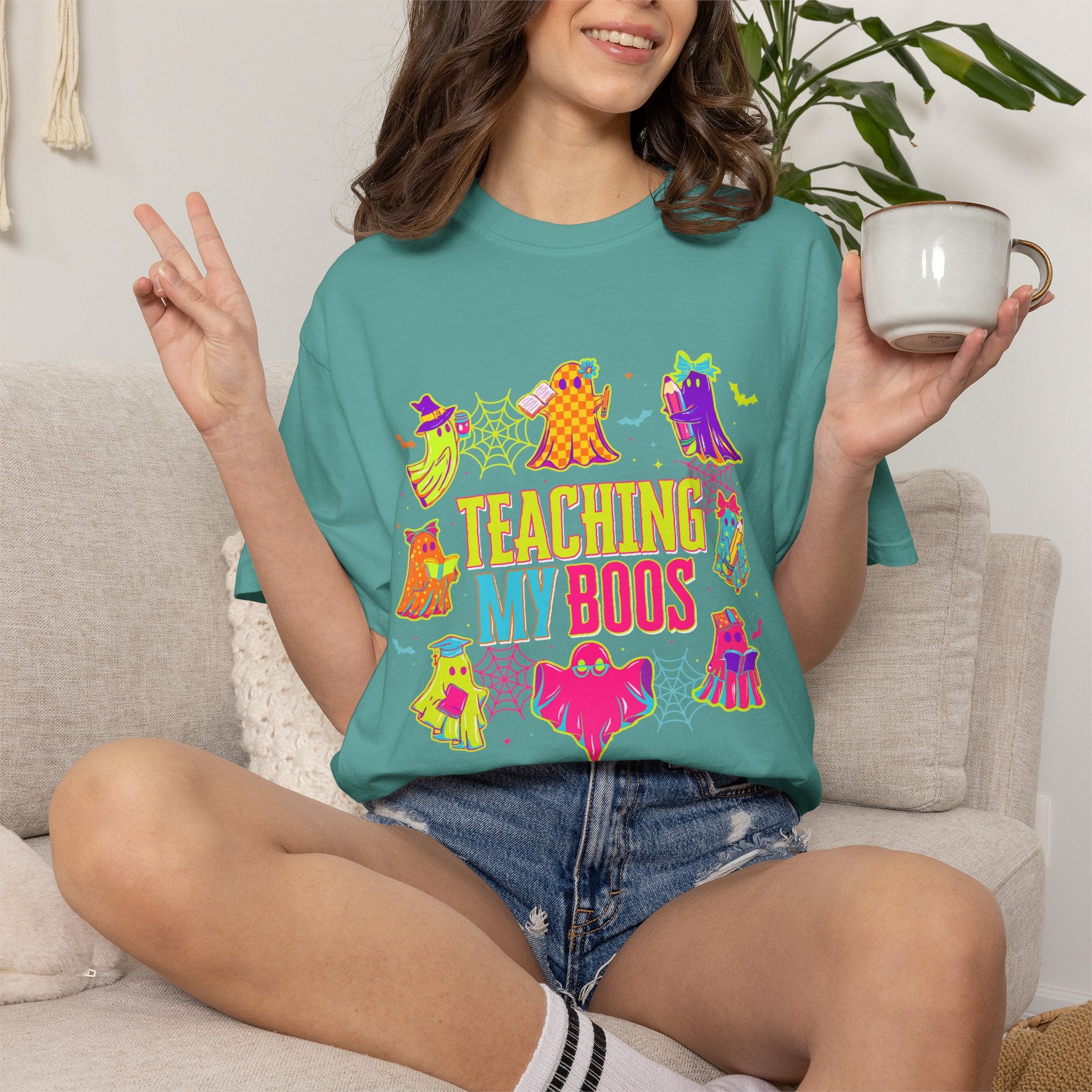 Teaching My Boos T-shirt | Cute Halloween Ghosts Teacher Shirt