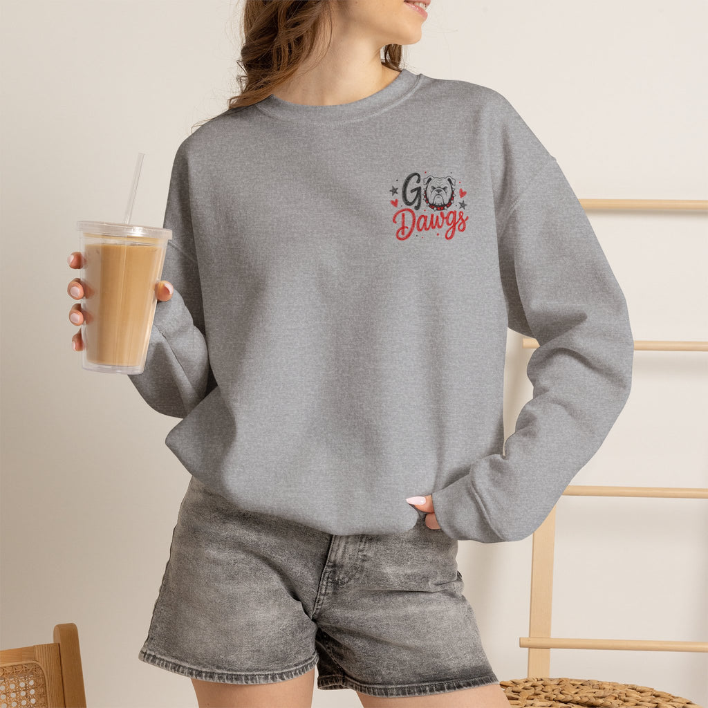 Bulldog Crewneck Sweatshirt — "She's a Bulldog I Can Tell" Game Day Pullover