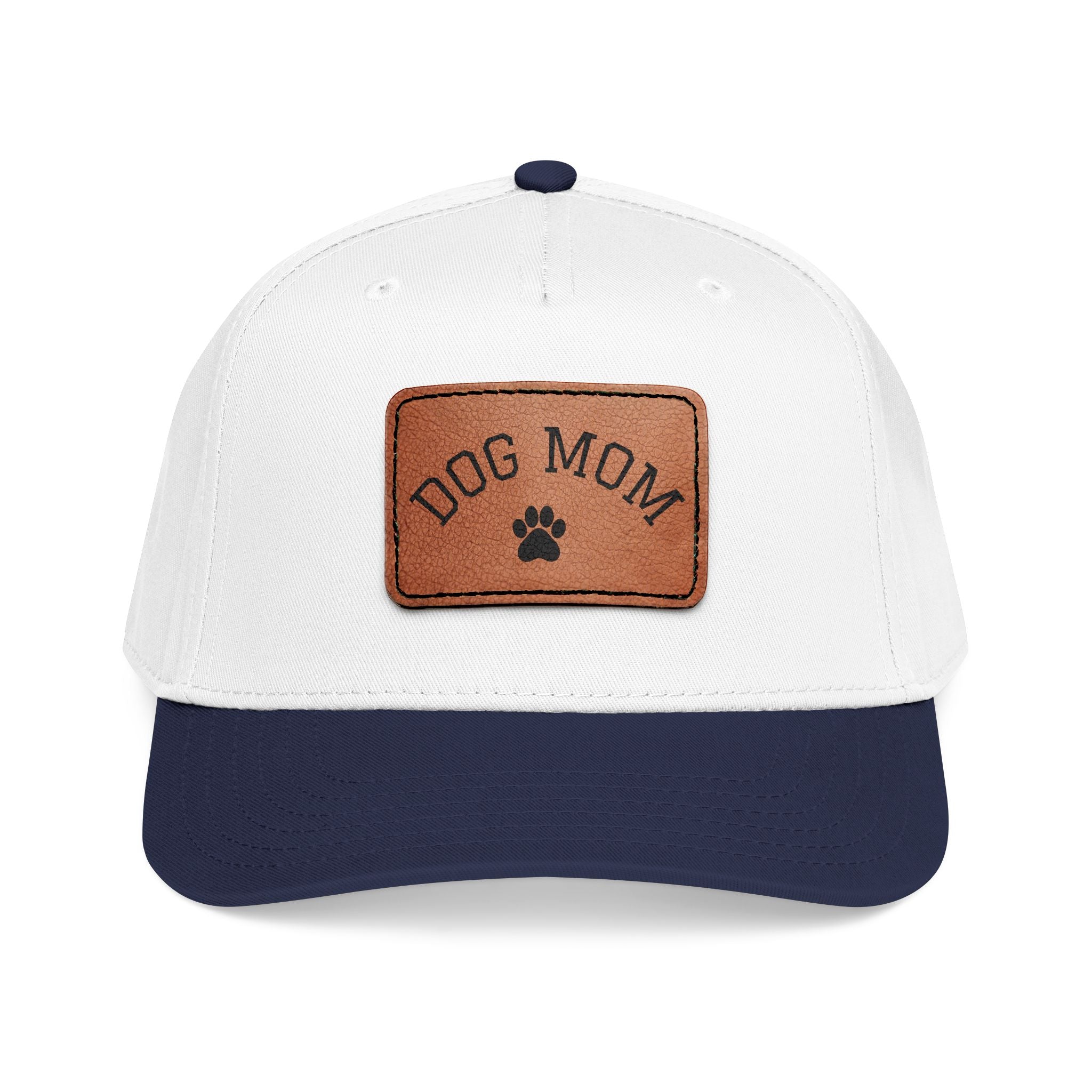 Dog Mom Leather Patch Baseball Cap
