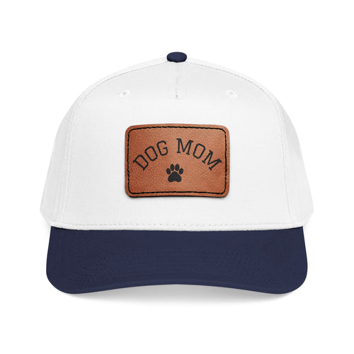 Dog Mom Leather Patch Baseball Cap