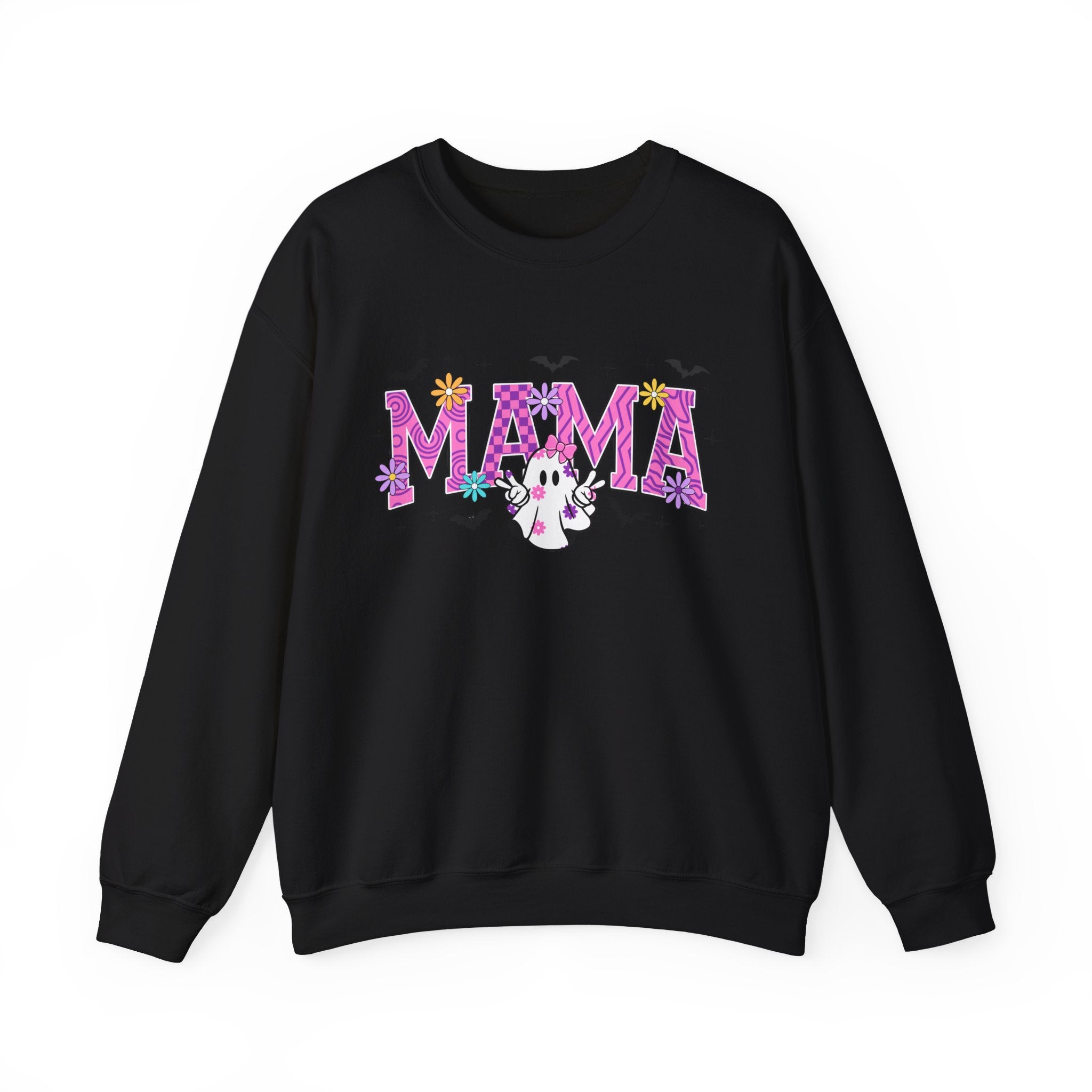 Mama Ghost Halloween Sweatshirt | Cute Spooky MAMA Letters