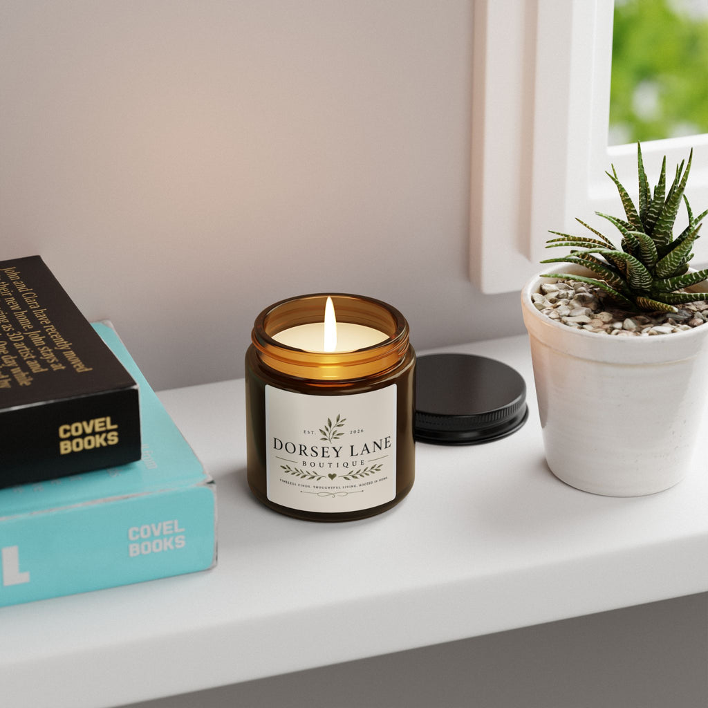 Amber Jar Soy Candle — Dorsey Lane Boutique Scented Candle (Multi-Size)