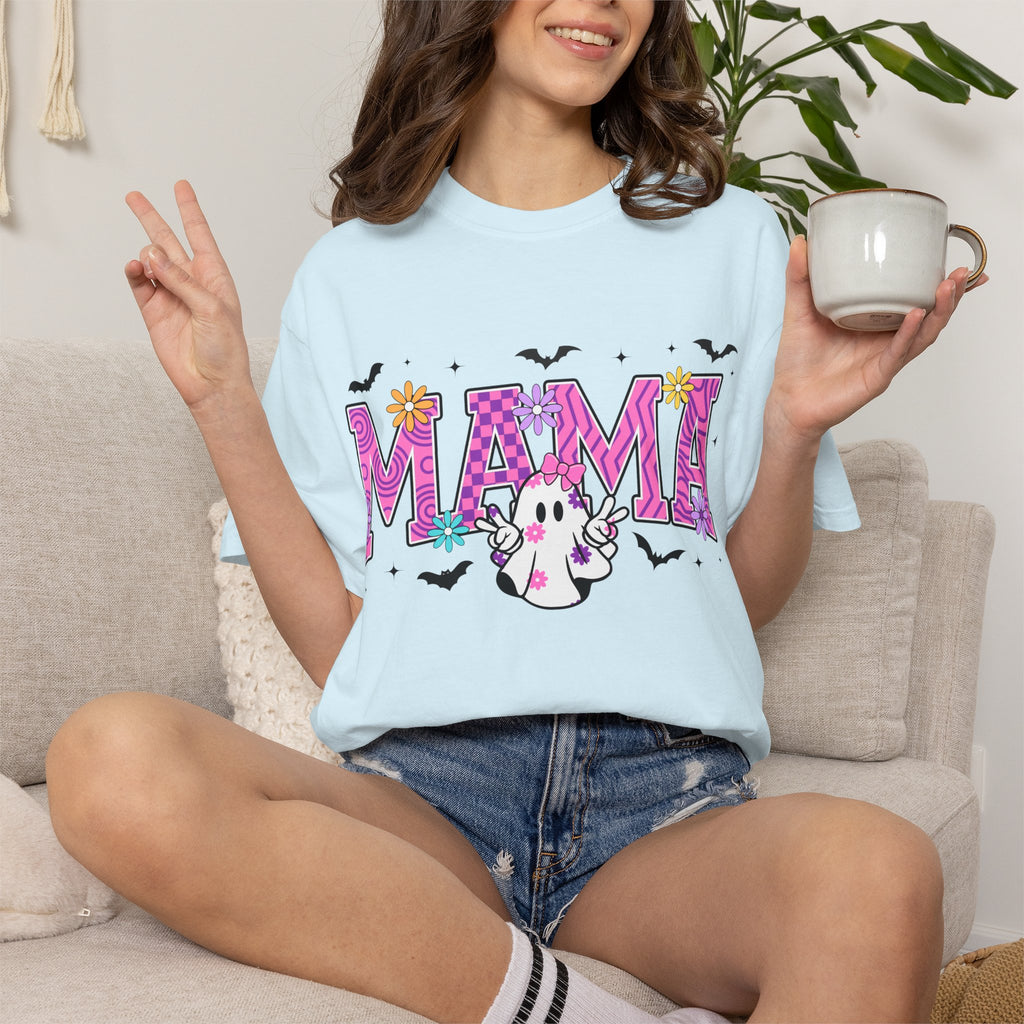 Mama Ghost Graphic T-Shirt — Cute Halloween Mom Tee