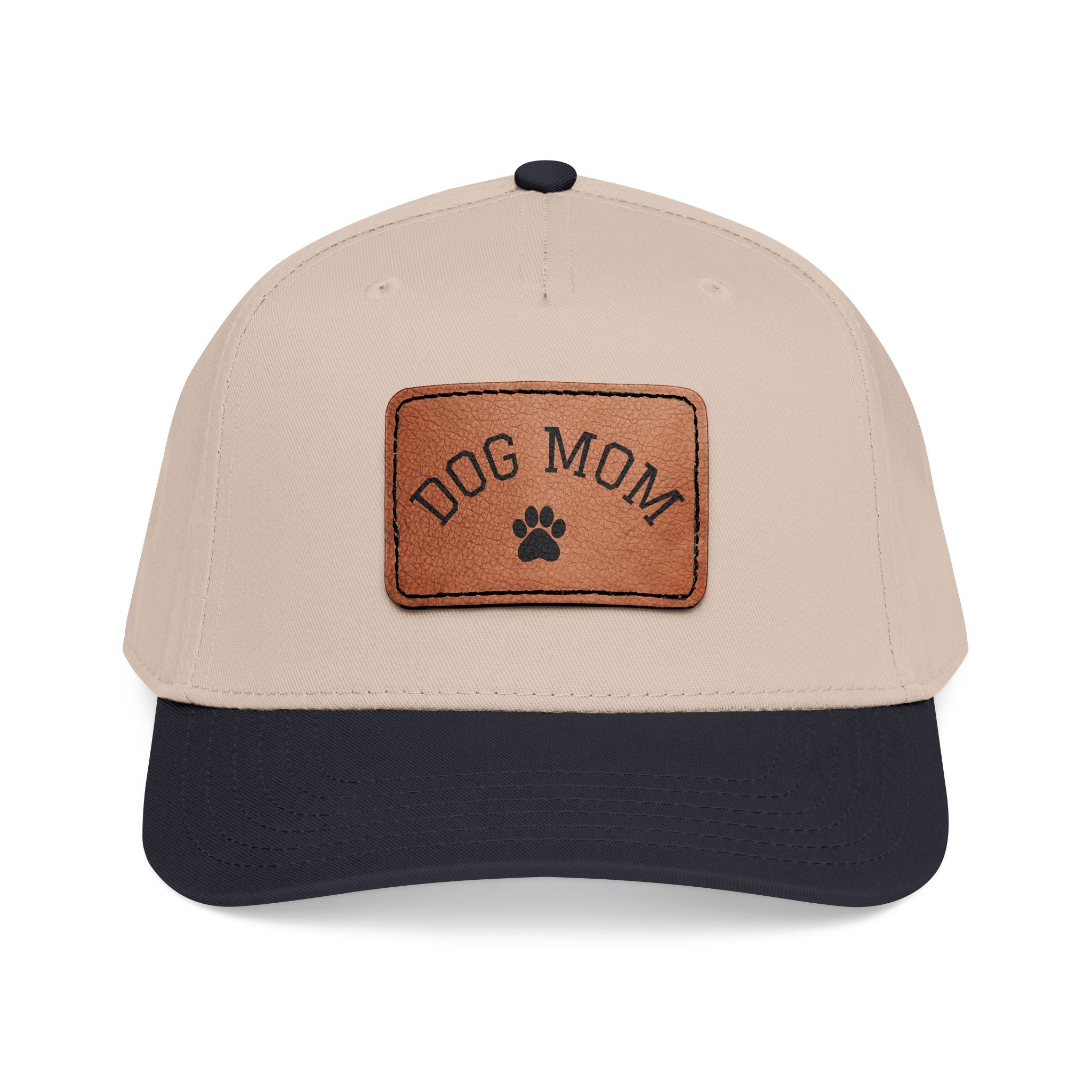Dog Mom Leather Patch Baseball Cap