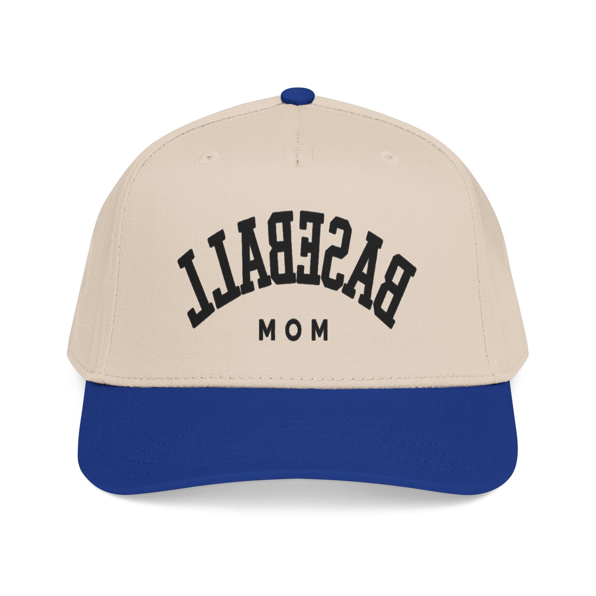 Baseball Mom Mid Profile Cap | varsity letters, two-tone