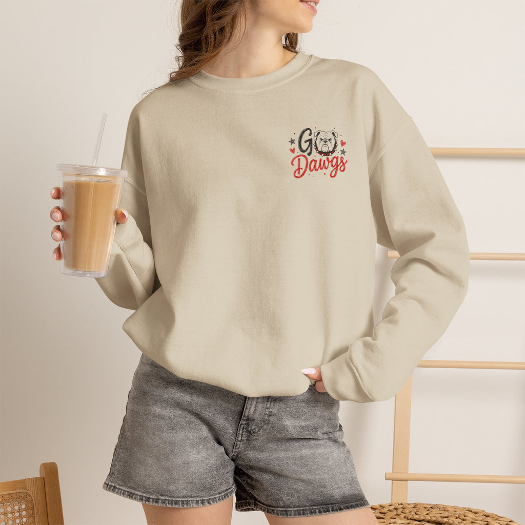 Bulldog Crewneck Sweatshirt — "She's a Bulldog I Can Tell" Game Day Pullover