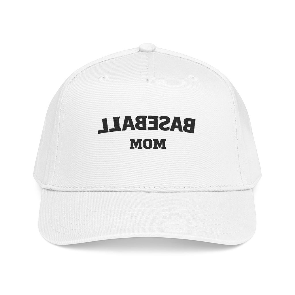 Baseball Cap — "BASEBALL MOM" Embroidered Mid-Profile Hat