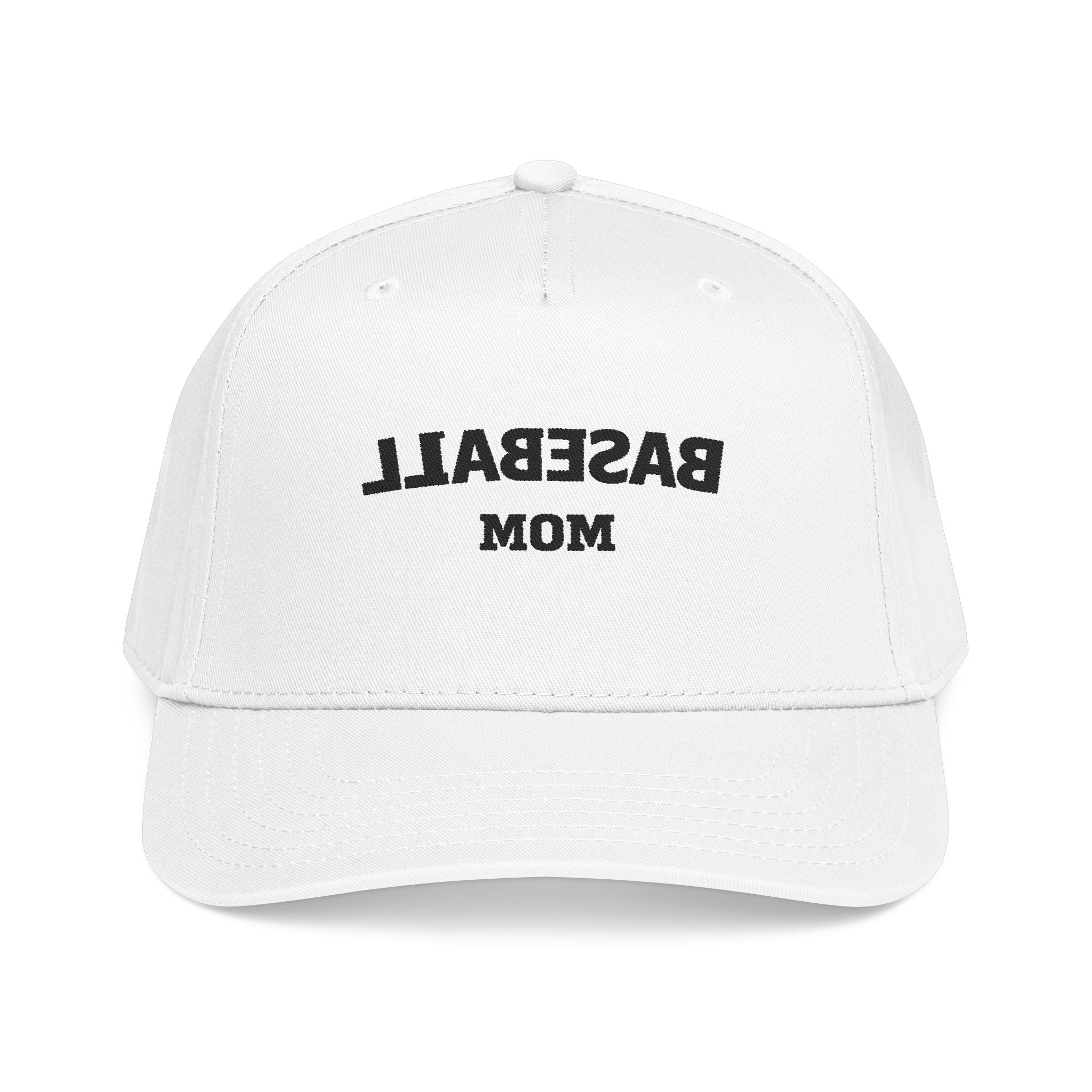 Baseball Cap — "BASEBALL MOM" Embroidered Mid-Profile Hat