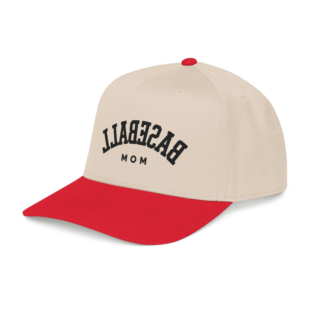 Baseball Mom Mid Profile Cap | varsity letters, two-tone