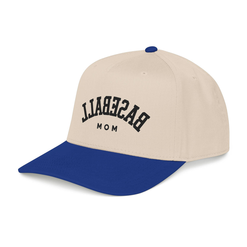 Baseball Mom Mid Profile Cap | varsity letters, two-tone