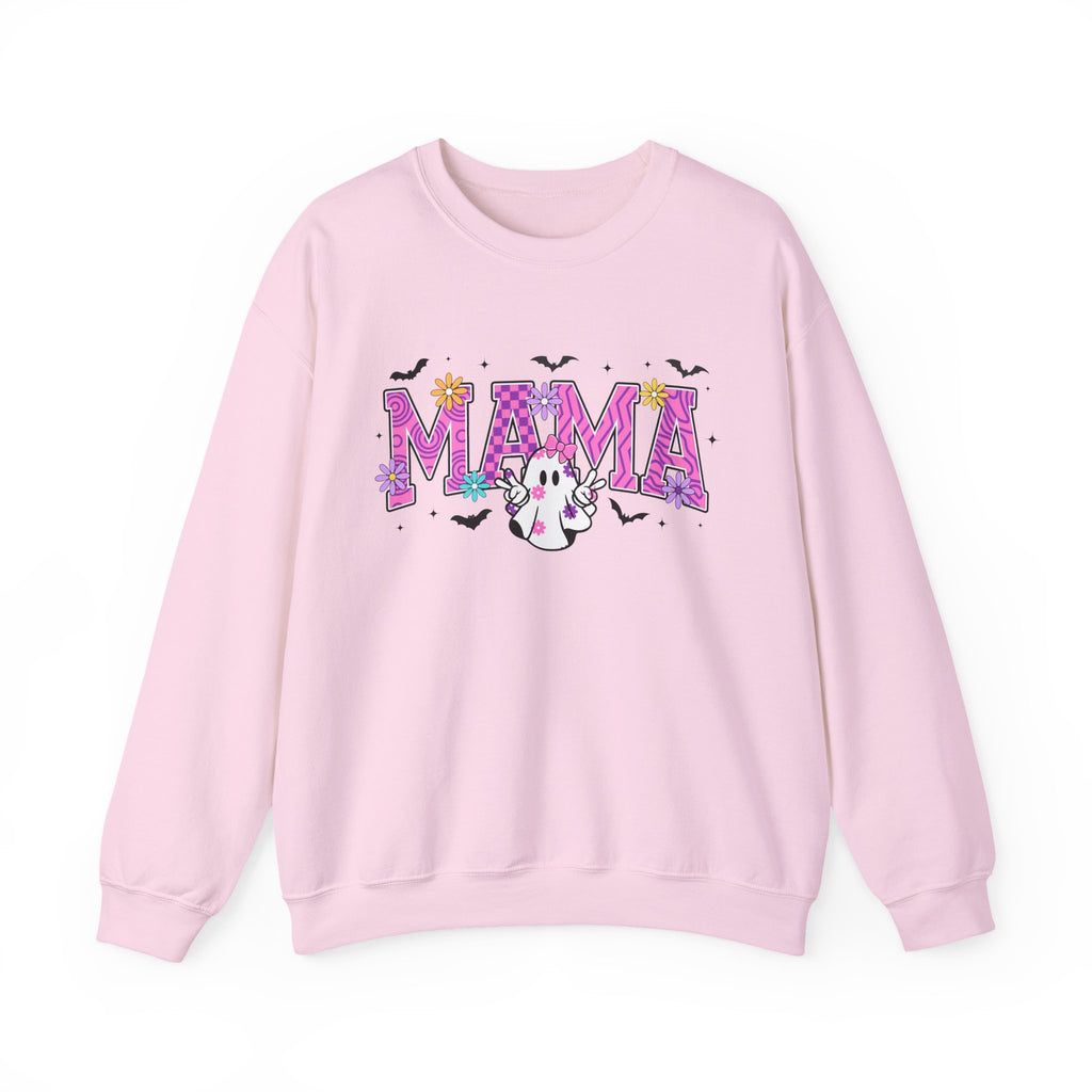 Mama Ghost Halloween Sweatshirt | Cute Spooky MAMA Letters