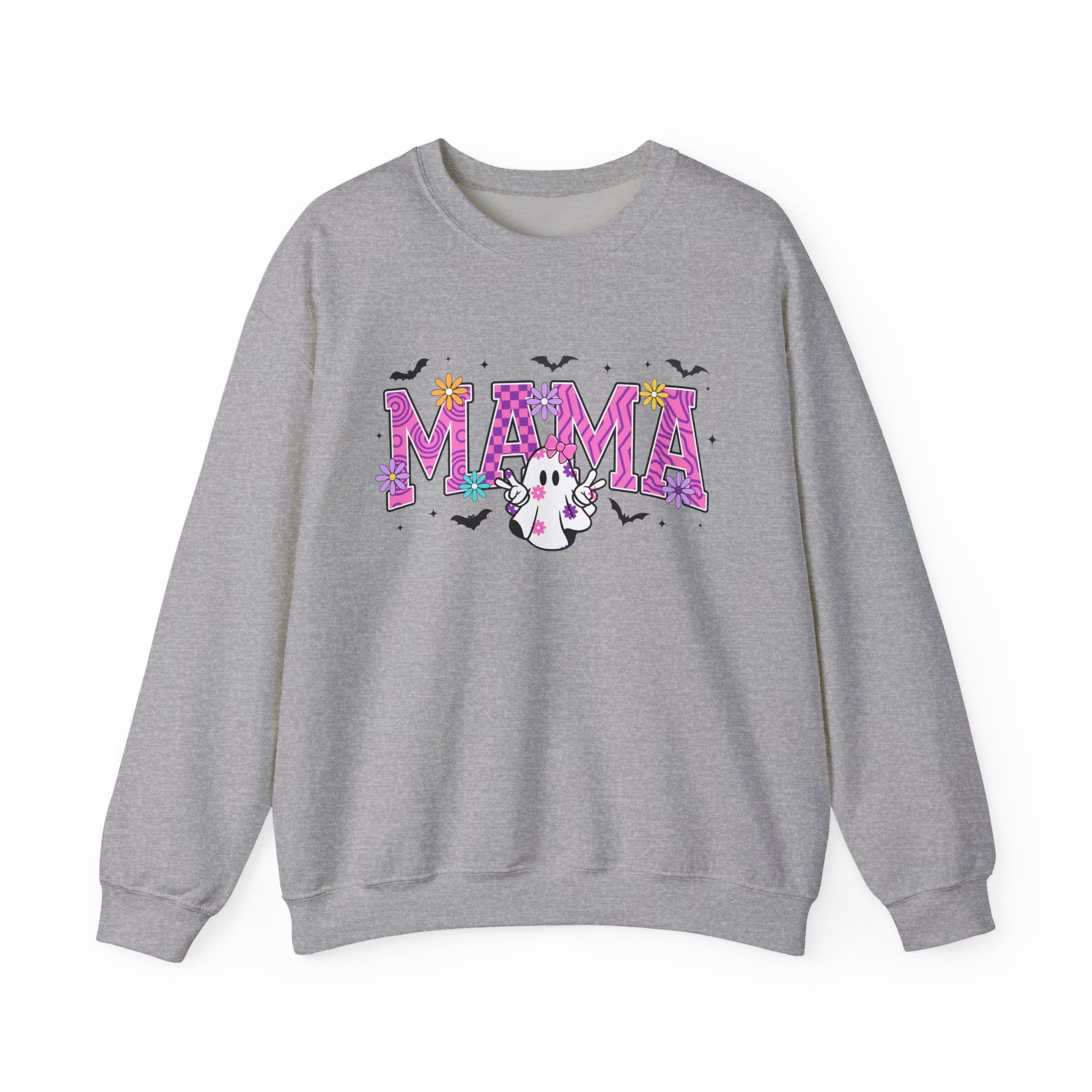 Mama Ghost Halloween Sweatshirt | Cute Spooky MAMA Letters