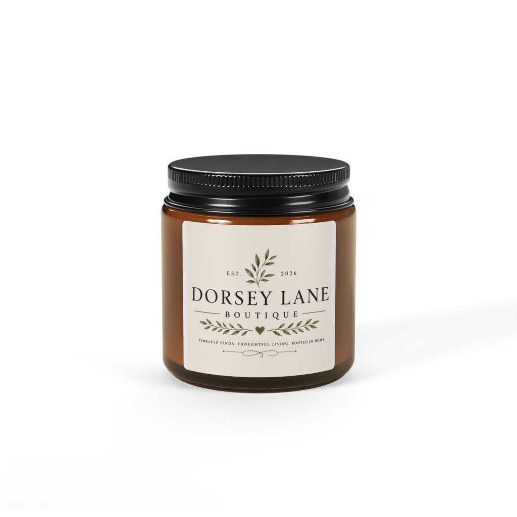 Amber Jar Soy Candle — Dorsey Lane Boutique Scented Candle (Multi-Size)