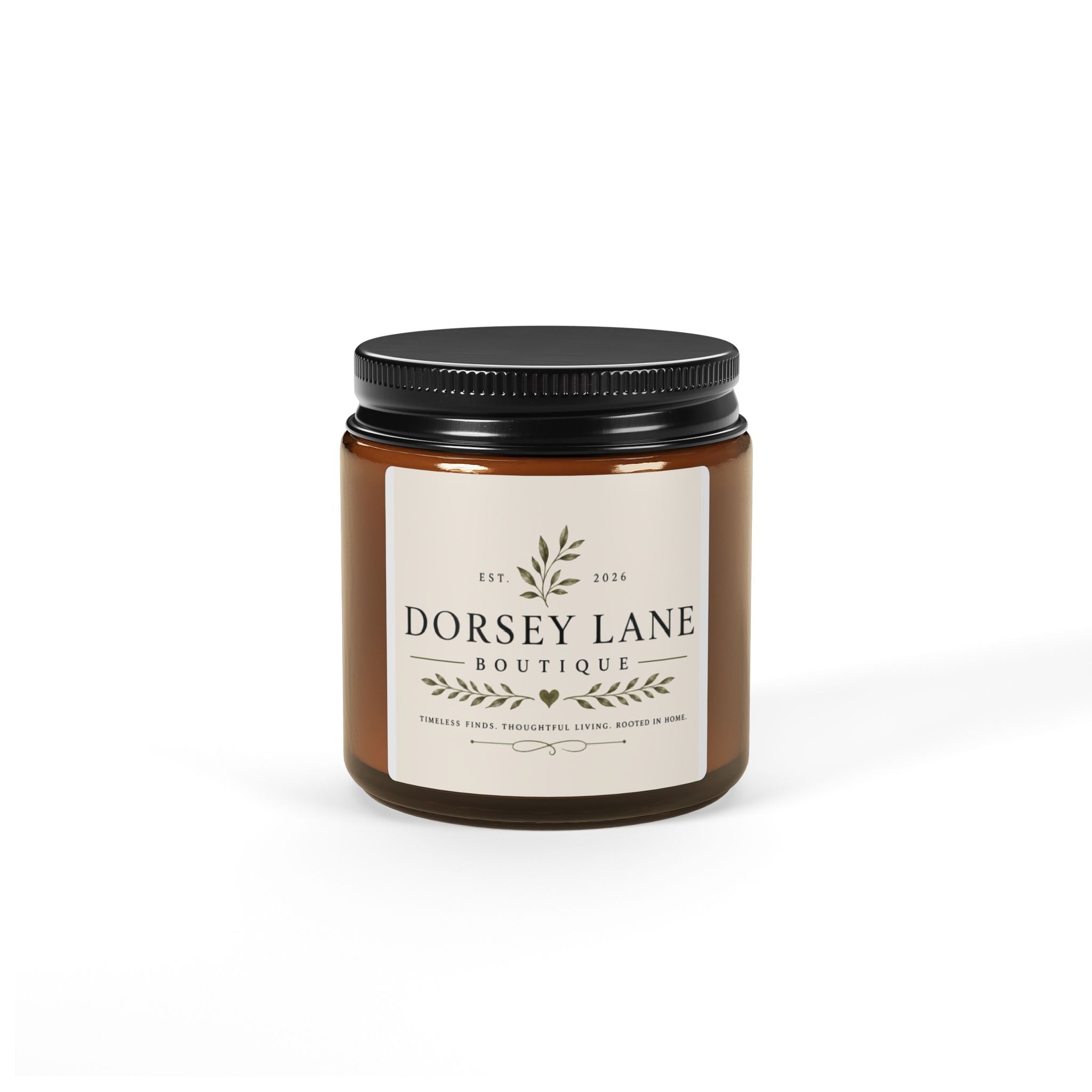 Amber Jar Soy Candle — Dorsey Lane Boutique Scented Candle (Multi-Size)
