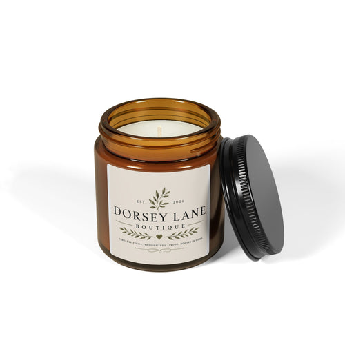 Amber Jar Soy Candle — Dorsey Lane Boutique Scented Candle (Multi-Size)