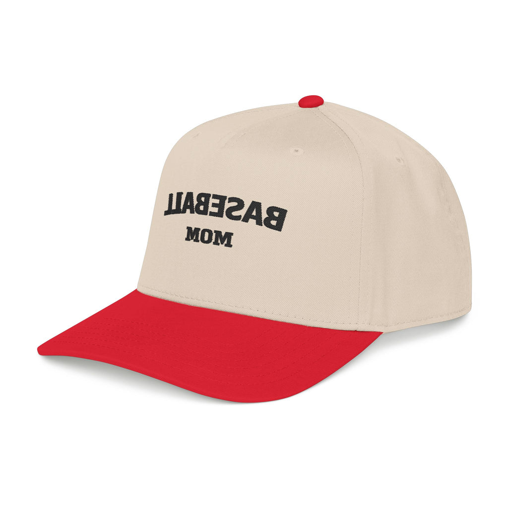 Baseball Cap — "BASEBALL MOM" Embroidered Mid-Profile Hat