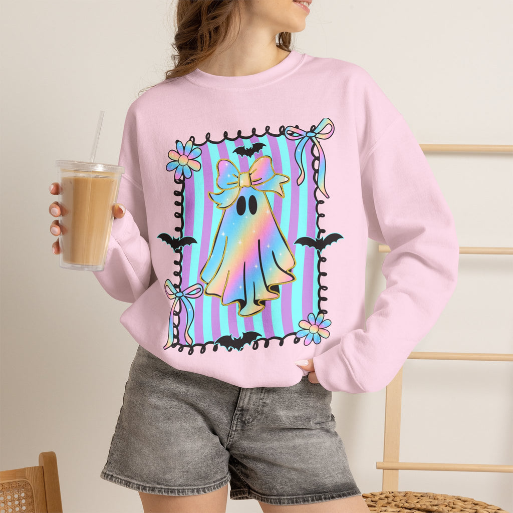 Tie-Dye Ghost Floral Frame Sweatshirt