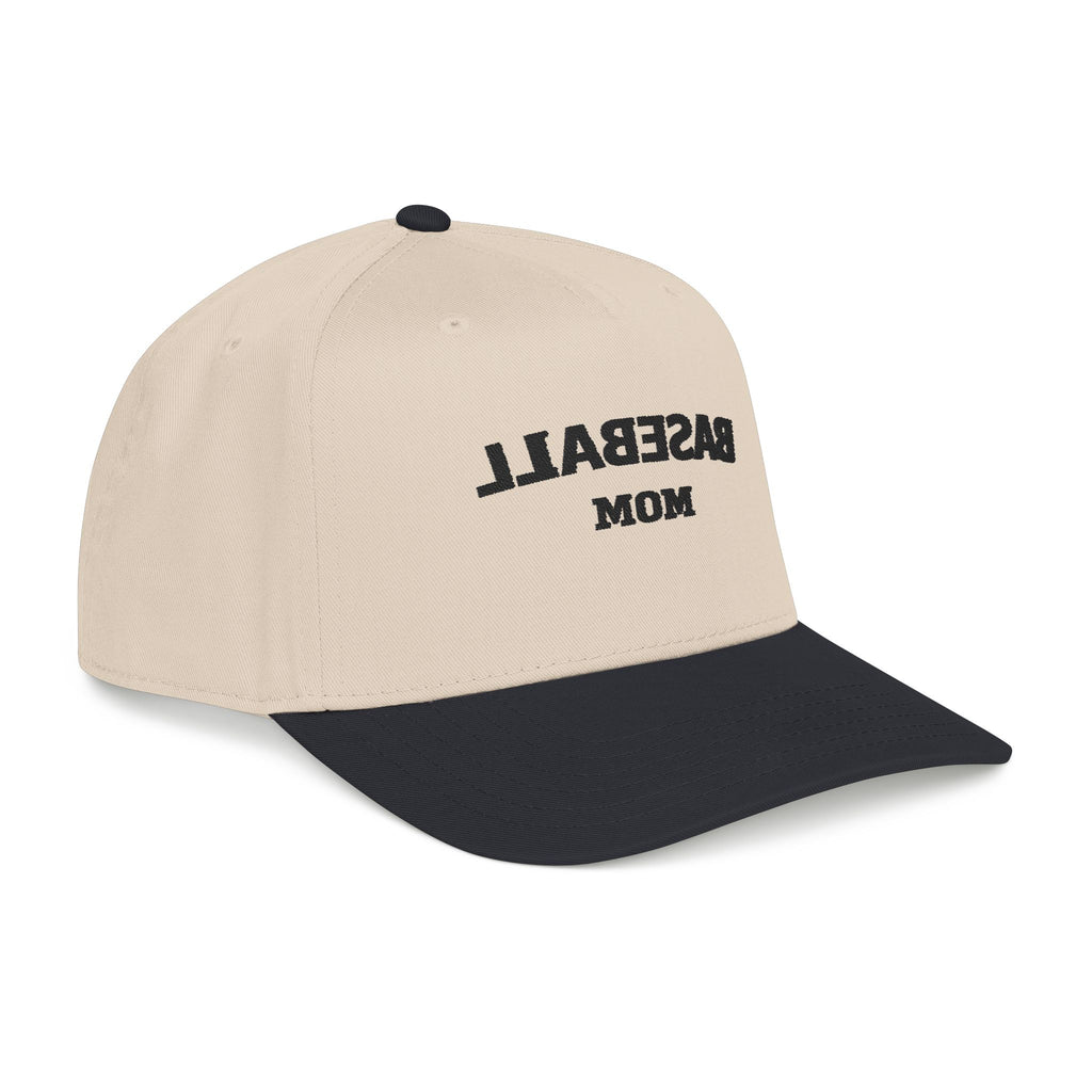 Baseball Cap — "BASEBALL MOM" Embroidered Mid-Profile Hat