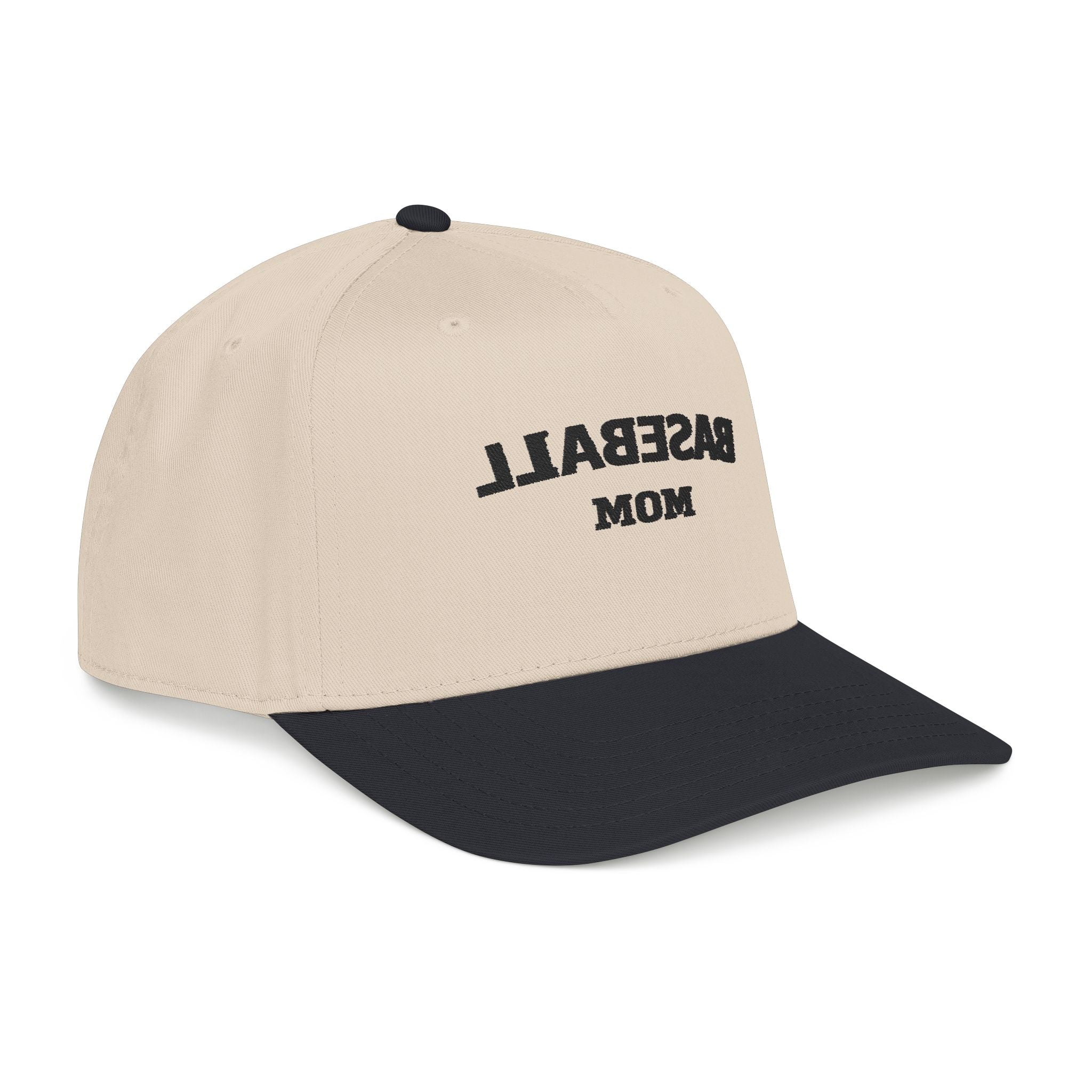 Baseball Cap — "BASEBALL MOM" Embroidered Mid-Profile Hat
