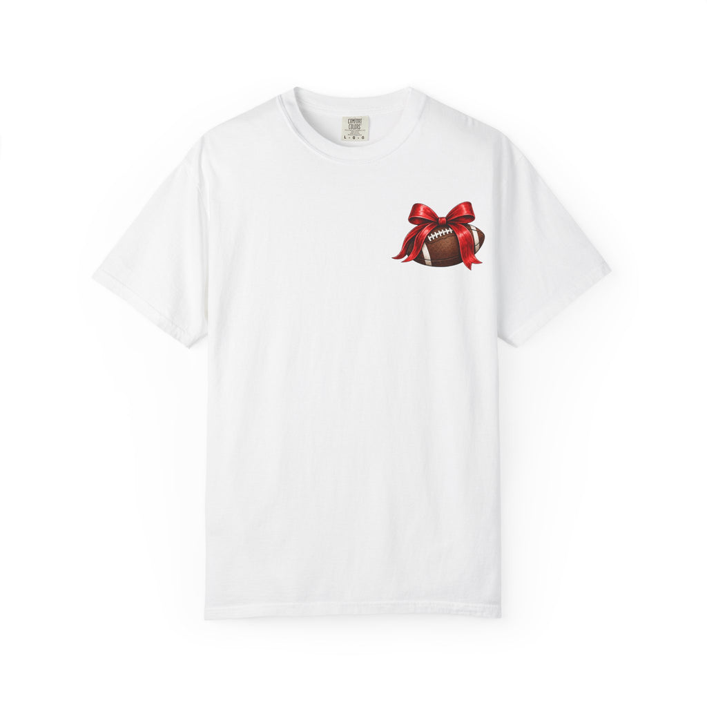 Game Day Saturdays Football T-Shirt — Red Bow Graphic (UGA Fan Tee)