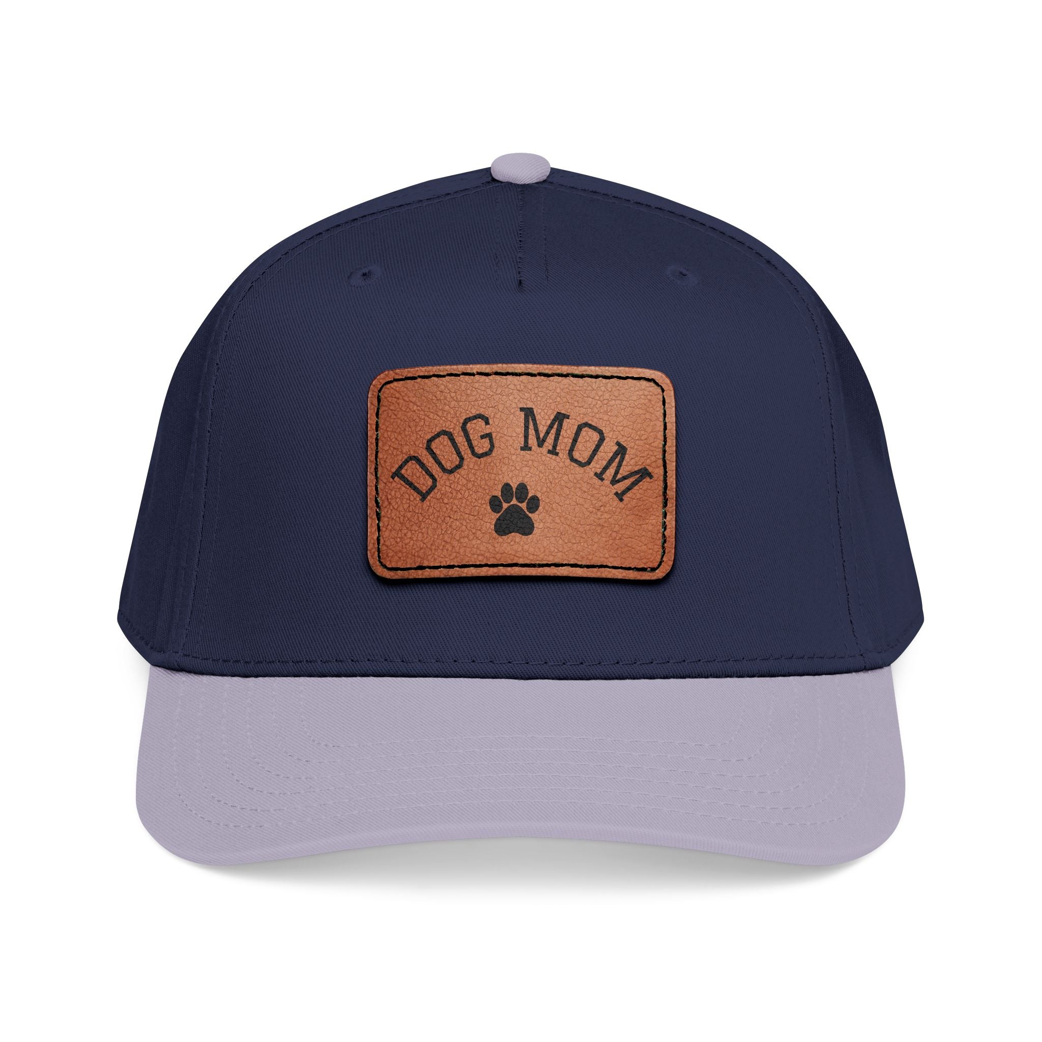 Dog Mom Leather Patch Baseball Cap
