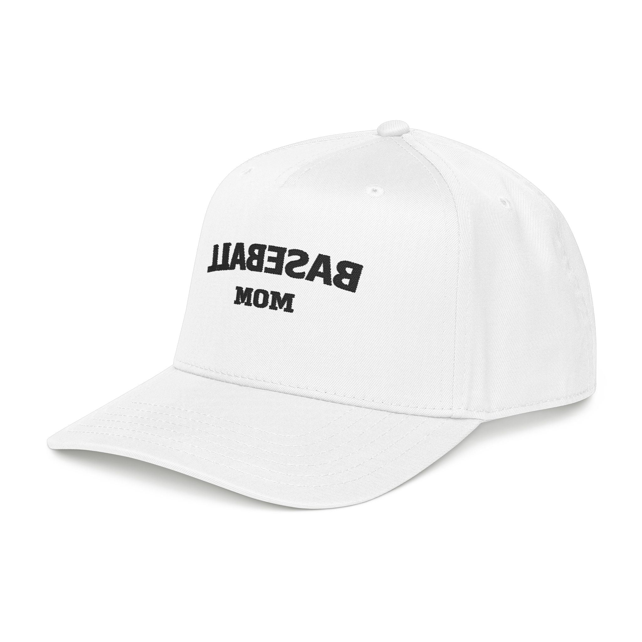 Baseball Cap — "BASEBALL MOM" Embroidered Mid-Profile Hat